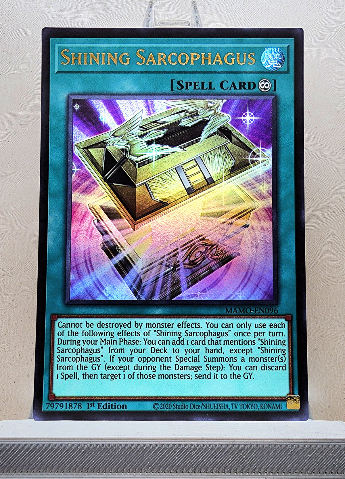 Yugioh! 1x Shining Sarcophagus (MAMO - Ultra Rare) 1st Edition