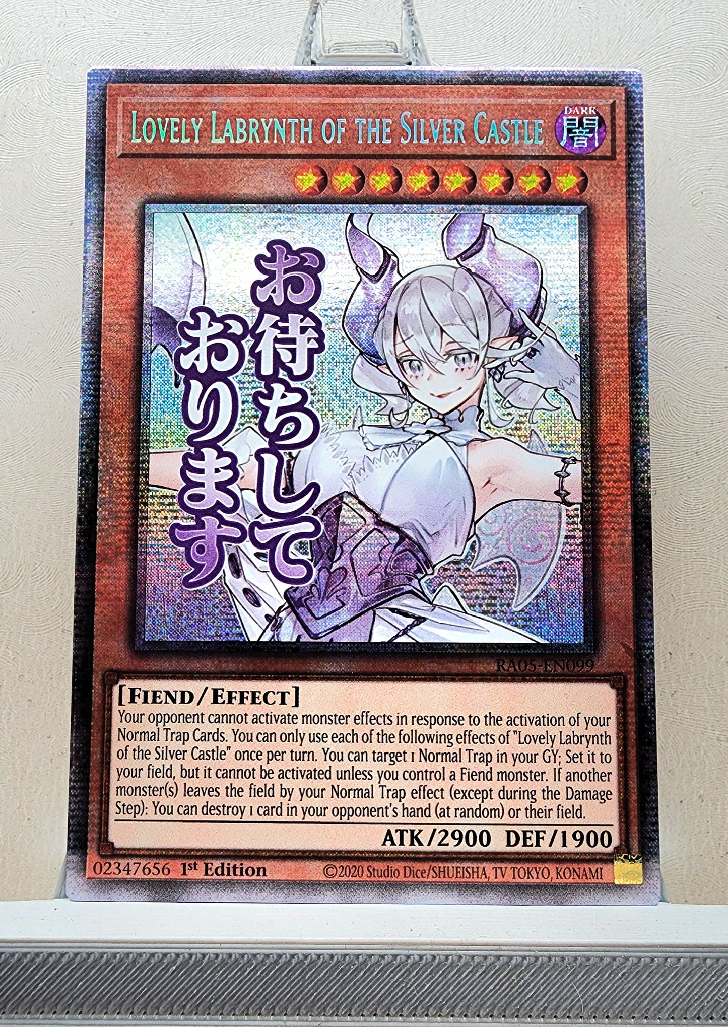 Yugioh! 1x Lovely Labrynth of the Silver Castle Stamp Artwork (RA05 - Starlight Rare) 1st Edition