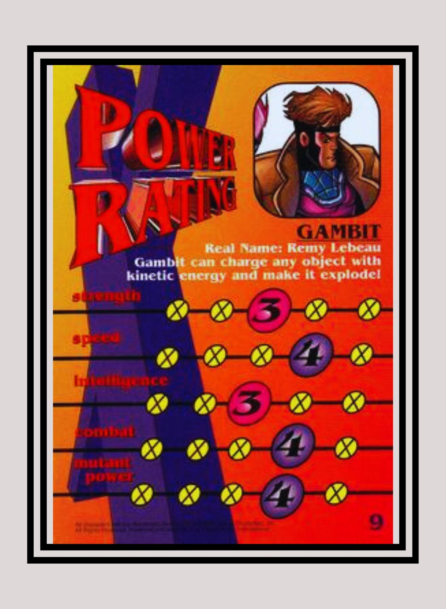 Marvel! 1x Gambit - Base (#09 - 1997 Fleer X-Men International)