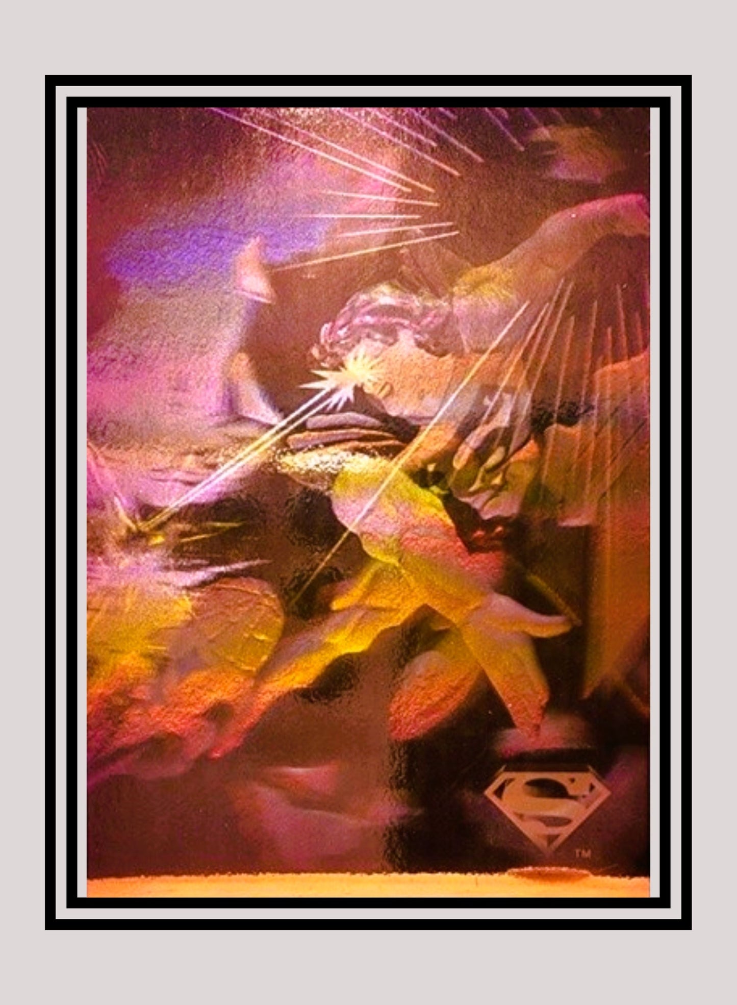 DC! 1x Rockets From Fire! - Red Hologram (#02 - 1996 Fleer Superman Hologram Series)