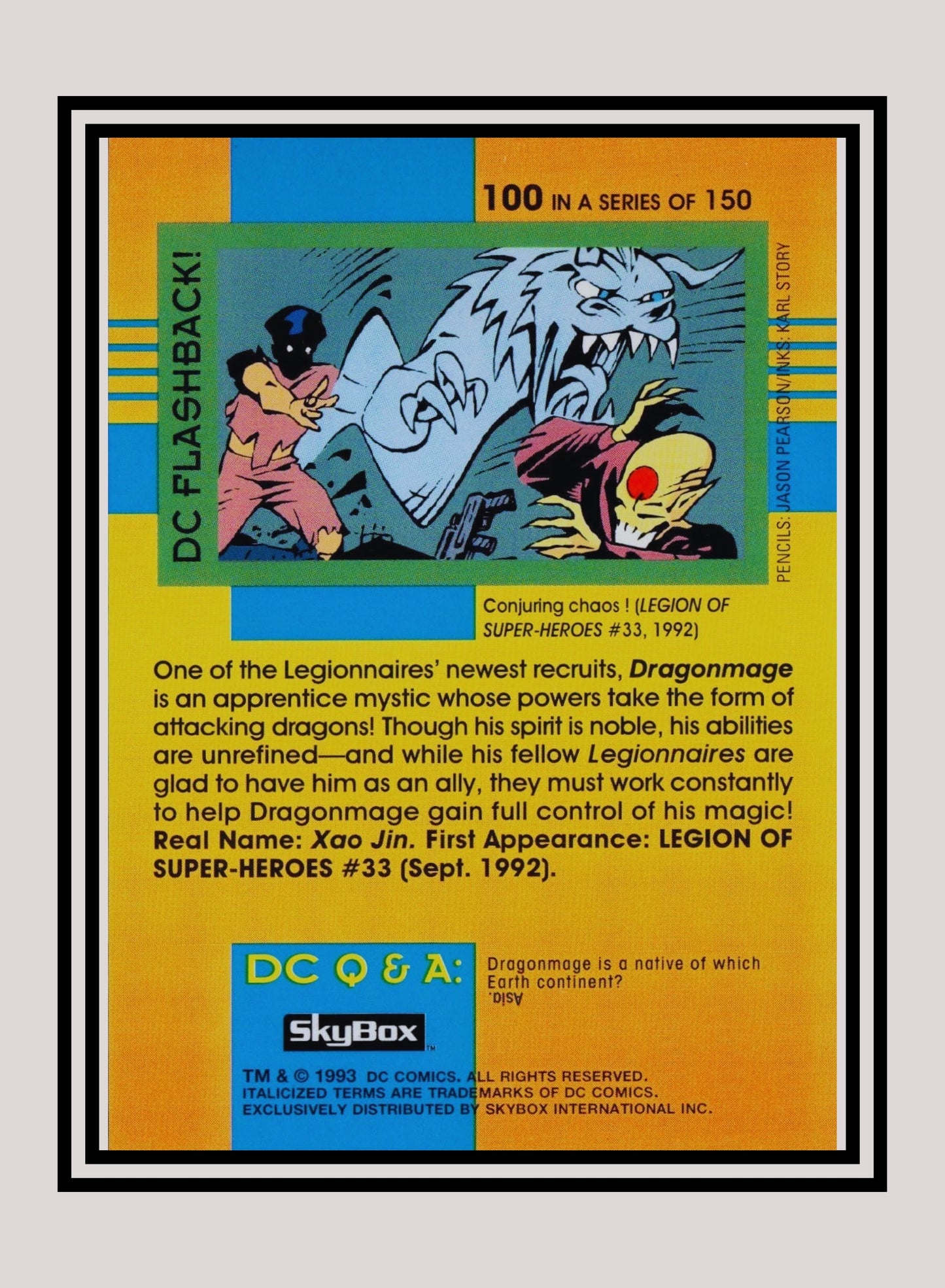 DC! 1x Dragonmage - Base (#100 - 1993 Skybox DC Cosmic Teams)