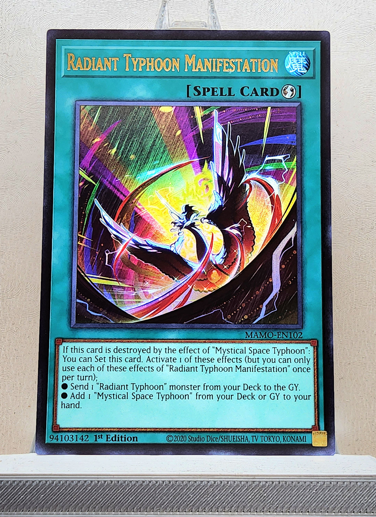 Yugioh! 1x Radiant Typhoon Manifestation (MAMO - Ultra Rare) 1st Edition