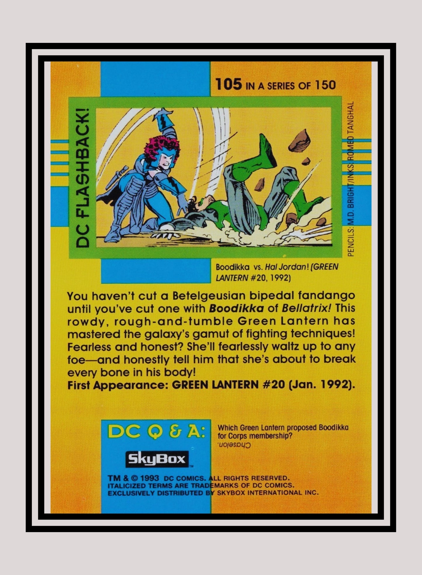 DC! 1x Boodikka - Base (#105 - 1993 Skybox DC Cosmic Teams)