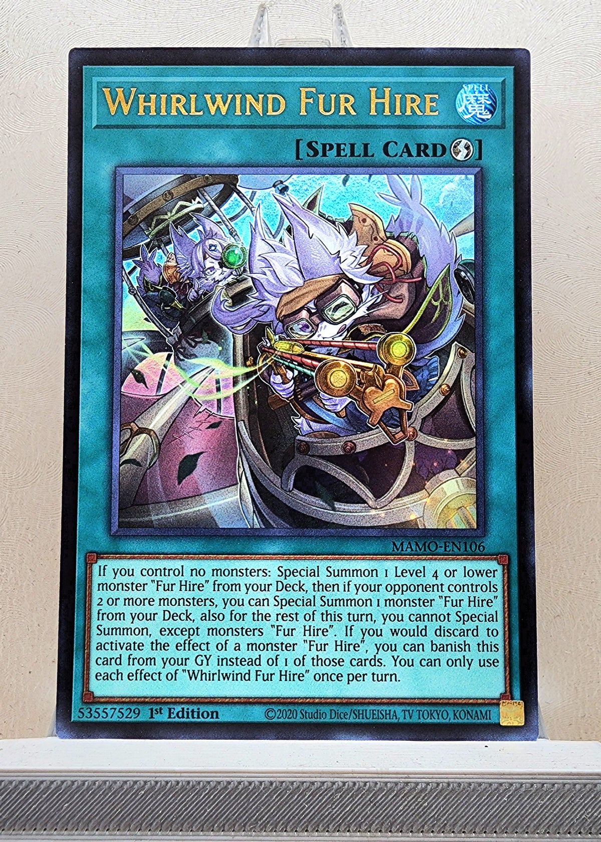 Yugioh! 1x Whirlwind Fur Hire (MAMO - Ultra Rare) 1st Edition