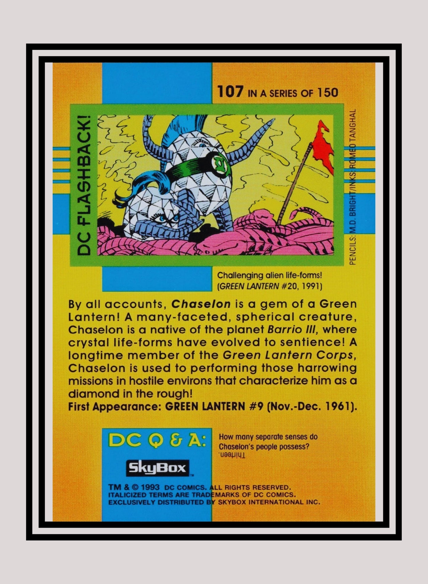 DC! 1x Chaselon - Base (#107 - 1993 Skybox DC Cosmic Teams)