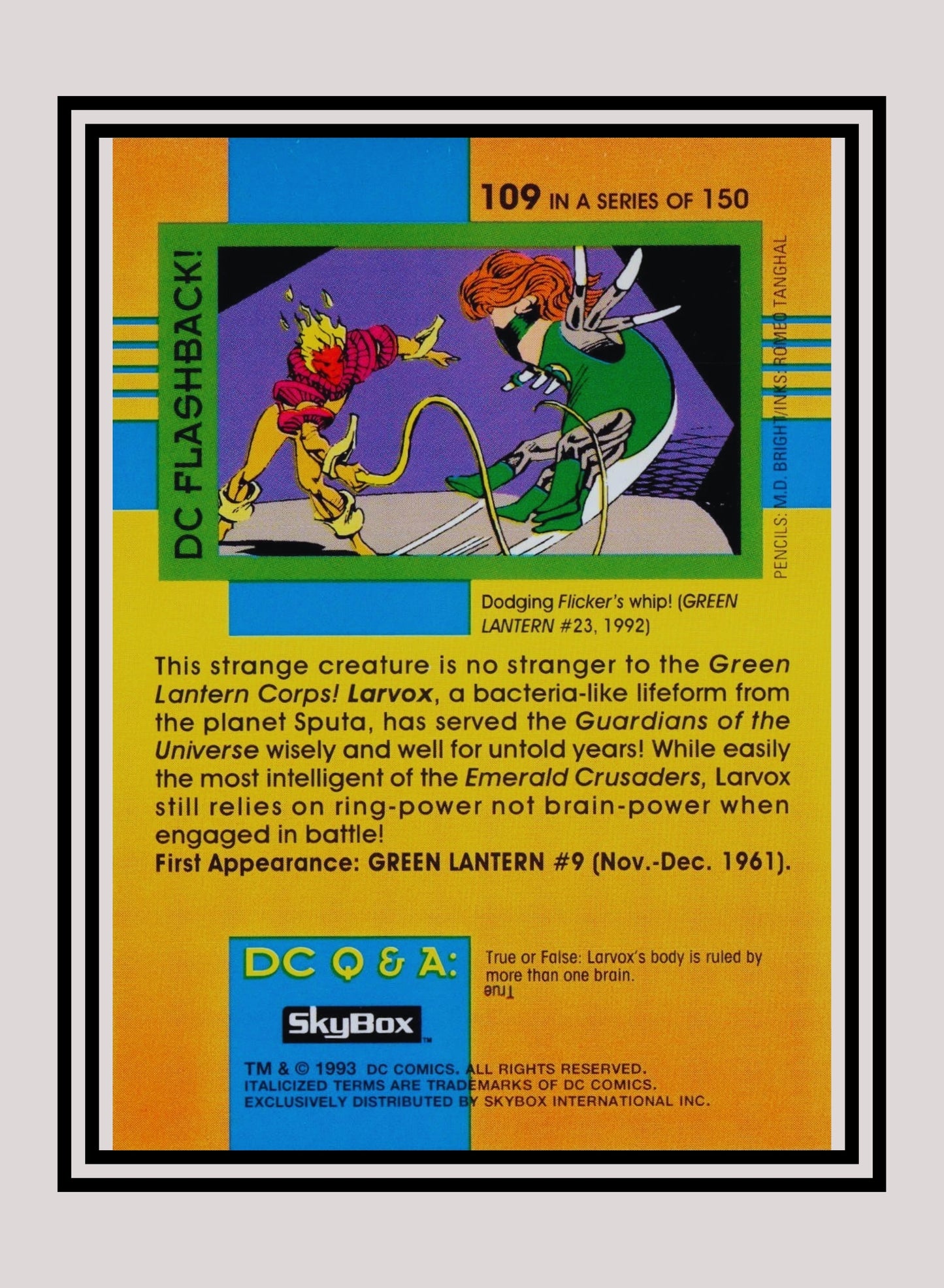 DC! 1x Larvox - Base (#109 - 1993 Skybox DC Cosmic Teams)