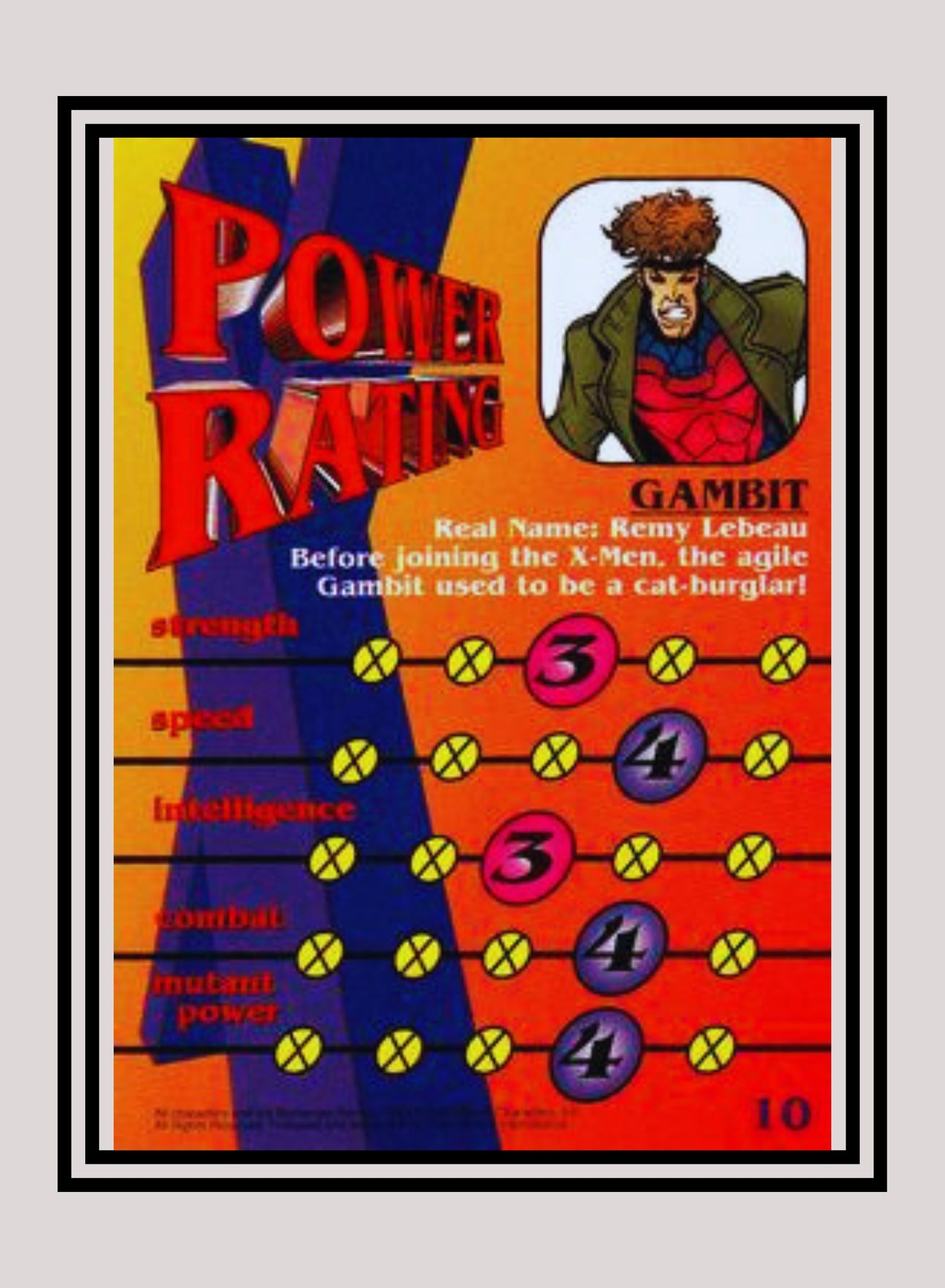 Marvel! 1x Gambit - Base (#10 - 1997 Fleer X-Men International)