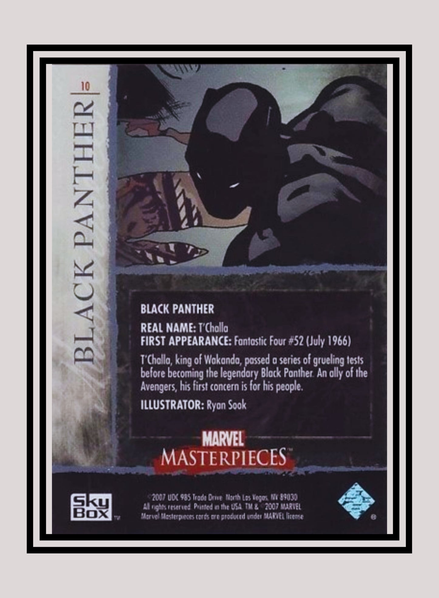 Marvel! 1x Black Panther - Base (#10 - 2007 Upper Deck Marvel Masterpieces)