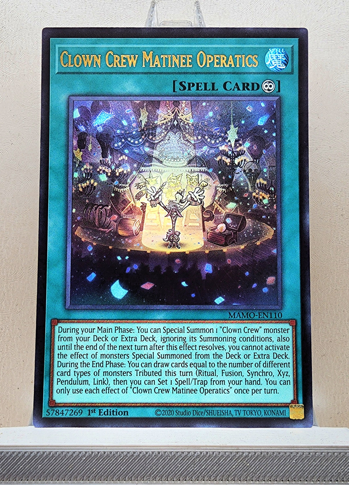 Yugioh! 1x Clown Crew Matinee Operatics (MAMO - Ultra Rare) 1st Edition