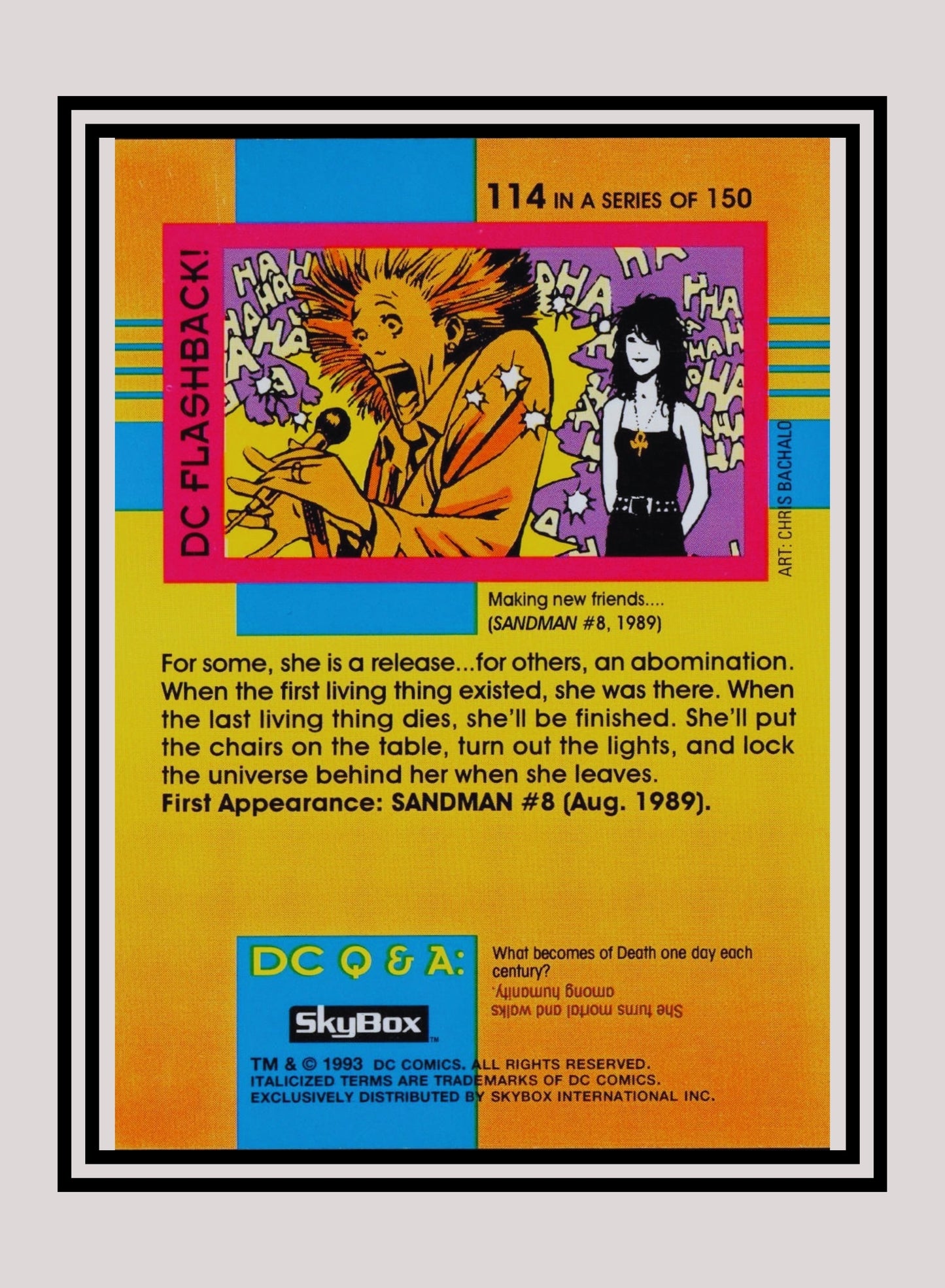 DC! 1x Death - Base (#114 - 1993 Skybox DC Cosmic Teams)