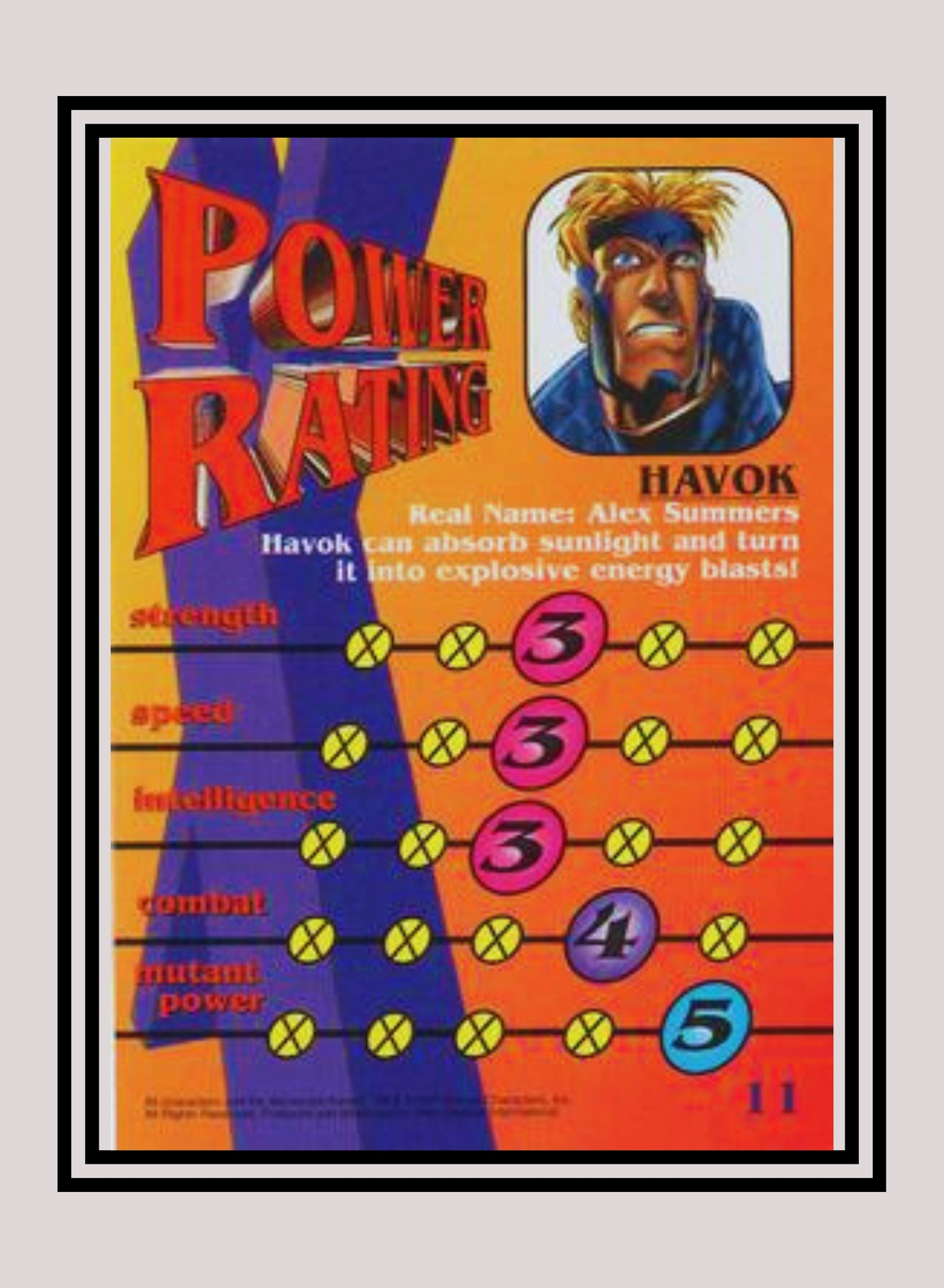 Marvel! 1x Havok - Base (#11 - 1997 Fleer X-Men International)