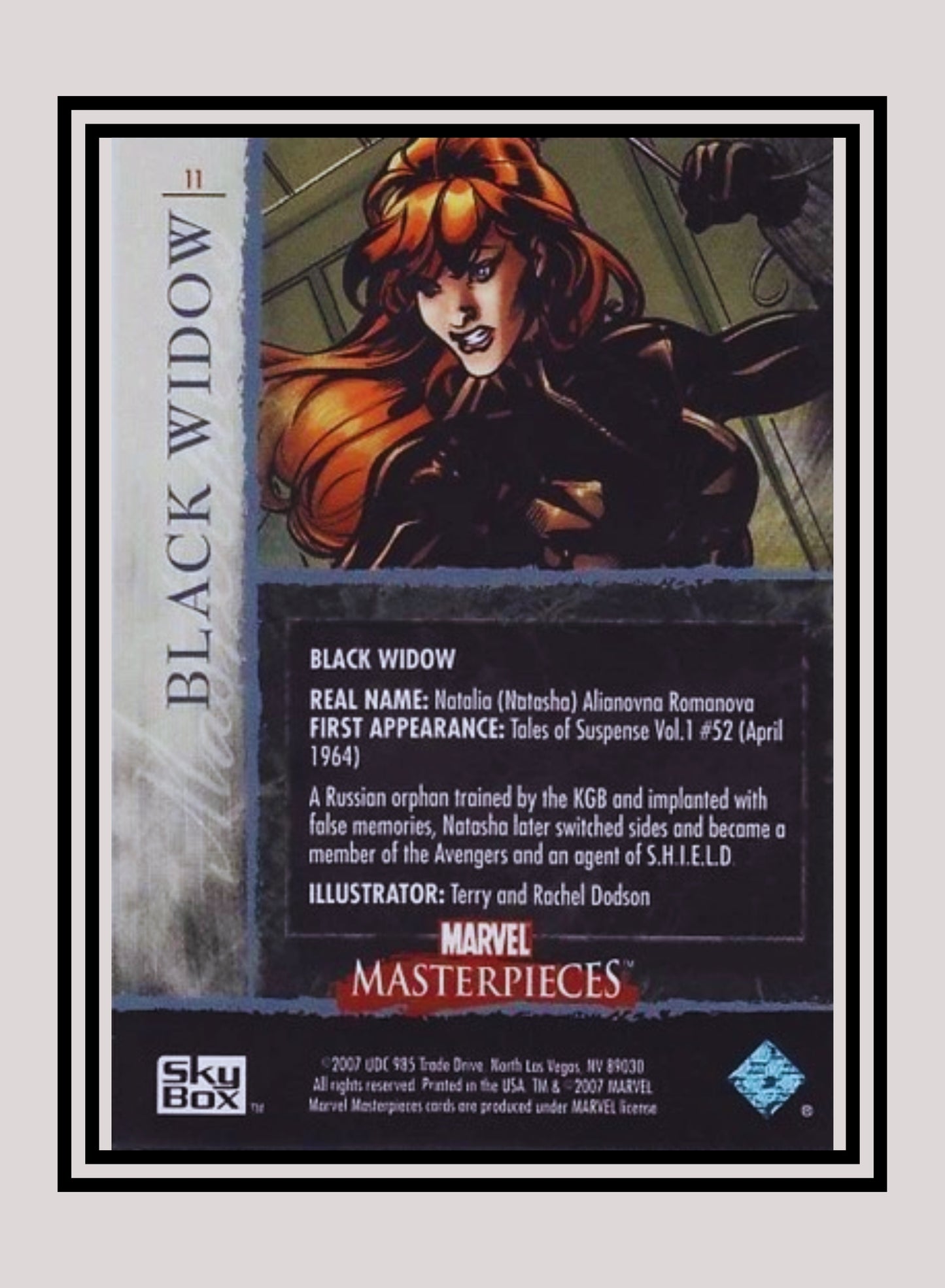 Marvel! 1x Black Widow - Base (#11 - 2007 Upper Deck Marvel Masterpieces)