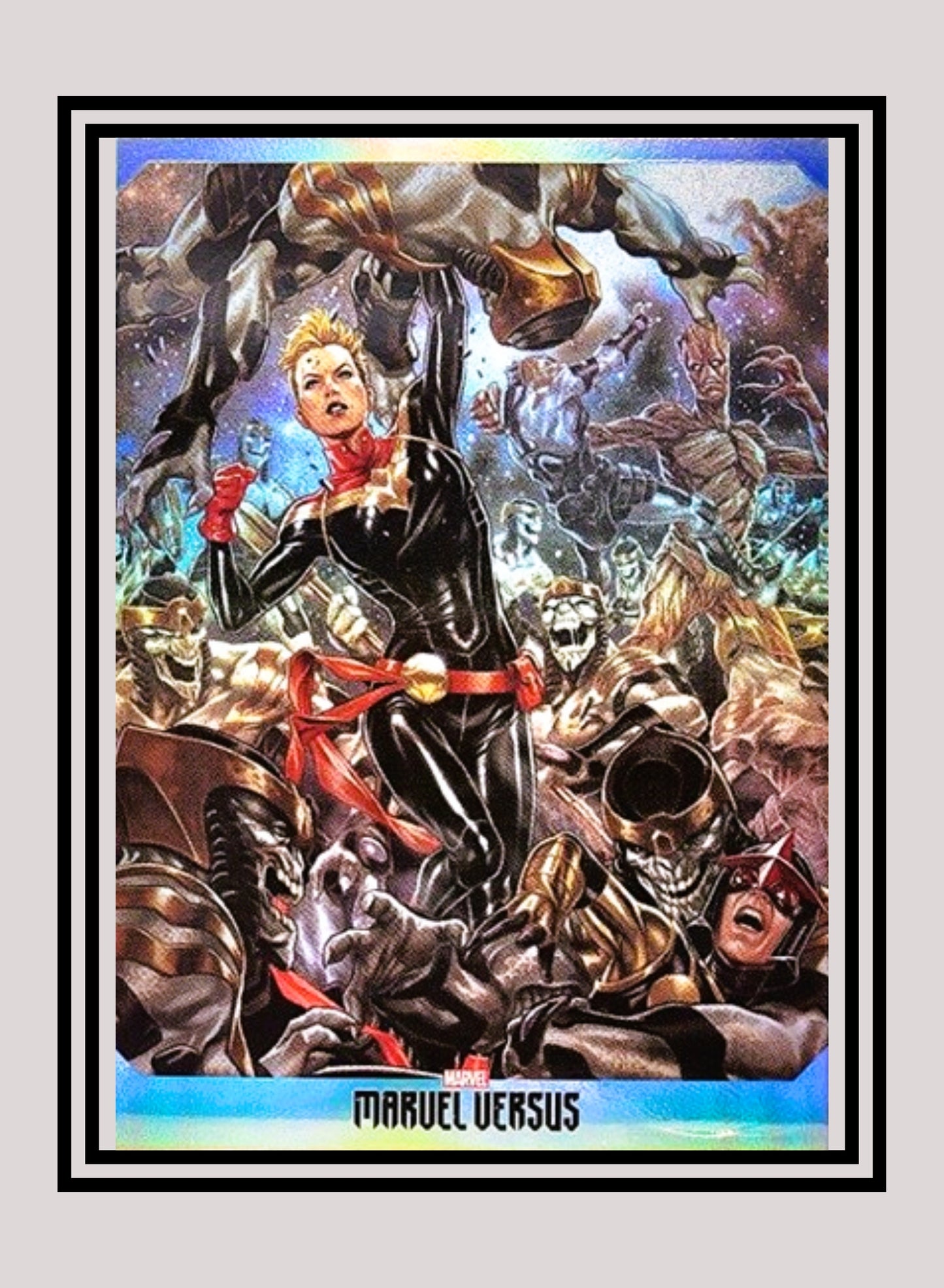 Marvel! 1x Captain Marvel Vs. Chitauri - Base Foil (#120 - 2022 Panini Marvel Versus)