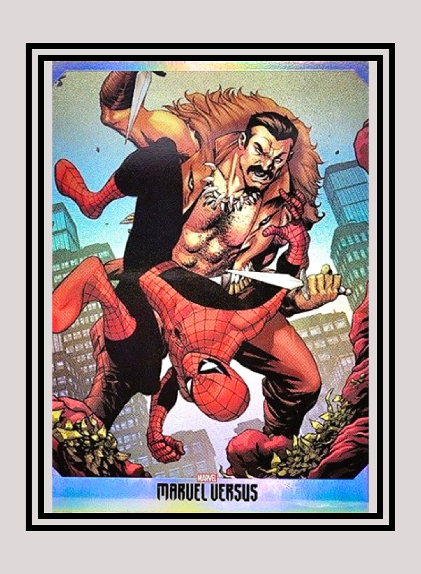 Marvel! 1x Spider-Man Vs. Kraven the Hunter - Base Foil (#122 - 2022 Panini Marvel Versus)