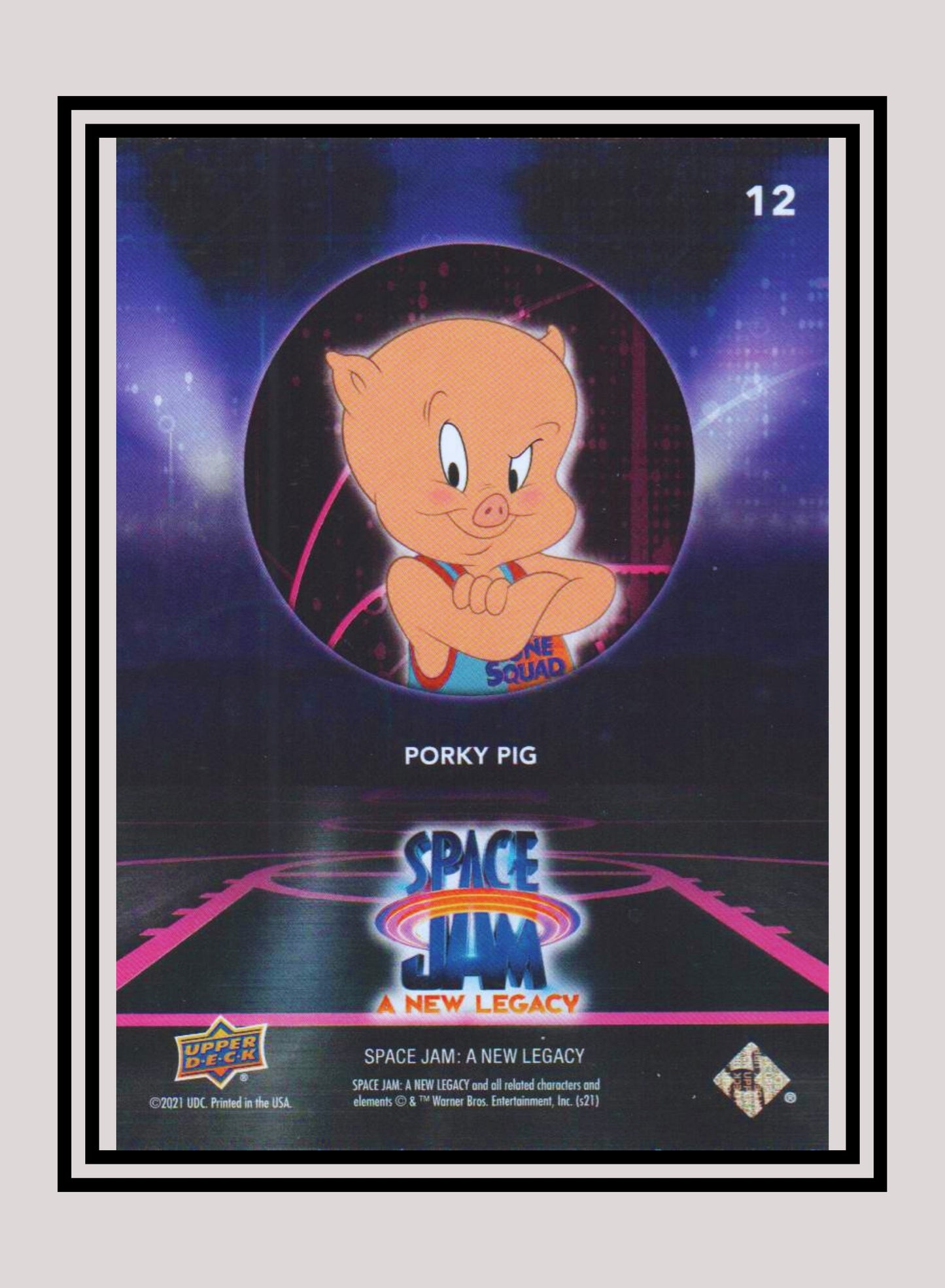 1x Porky Pig - Base/Blue Parallel (#12 - 2021 Upper Deck Space Jam: A New Legacy)
