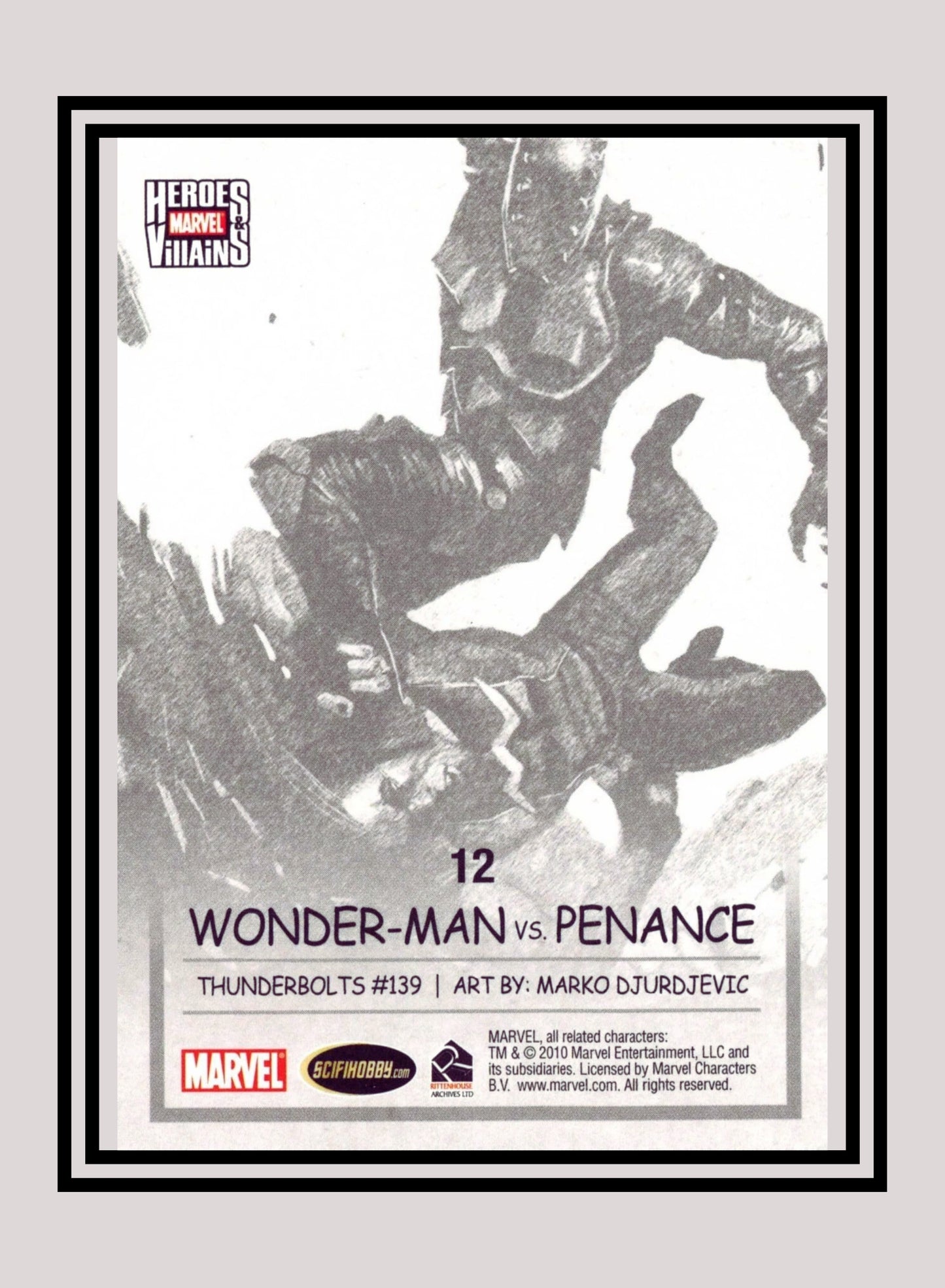 Marvel! 1x Wonder-Man vs. Penance - Base (#12 - 2010 Rittenhouse Marvel Heroes & Villains)