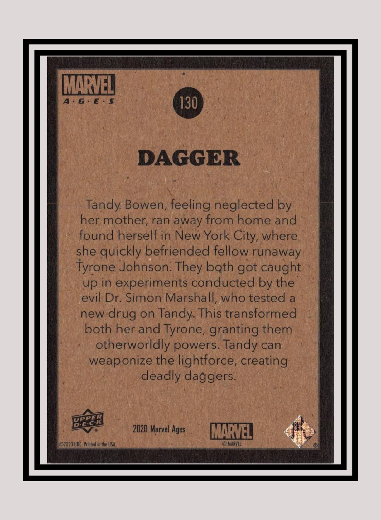 Marvel! 1x Dagger - Base (#130 - 2020 Upper Deck Marvel Ages)