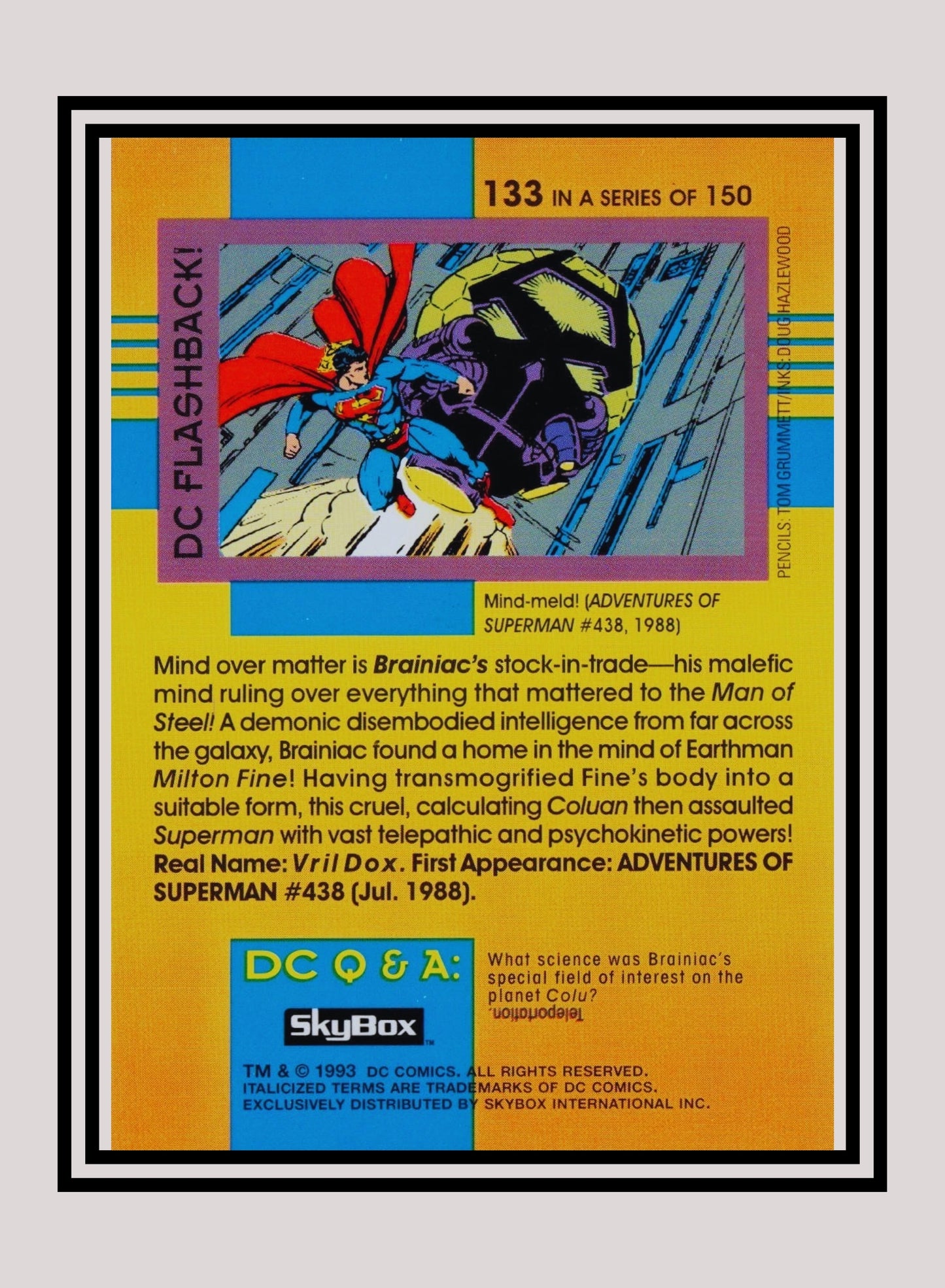 DC! 1x Brainiac - Base (#133 - 1993 Skybox DC Cosmic Teams)