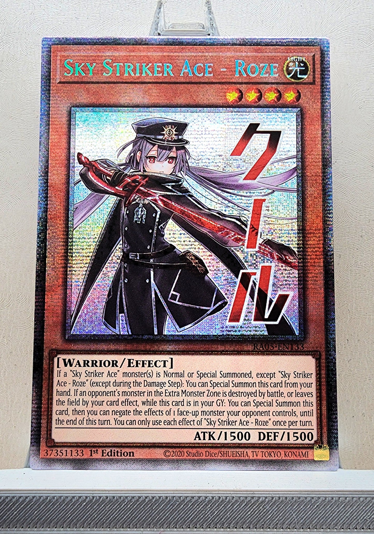 Yugioh! 1x Sky Striker Ace - Roze Stamp Artwork (RA05 - Starlight Rare) 1st Edition