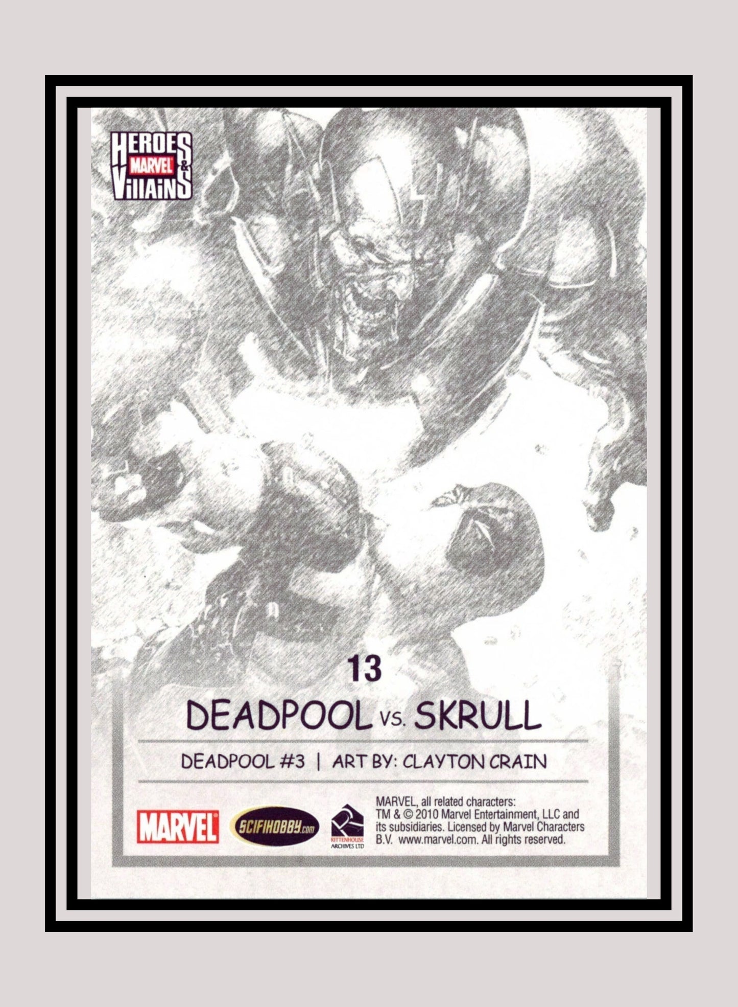 Marvel! 1x Deadpool vs. Skrull - Base (#13 - 2010 Rittenhouse Marvel Heroes & Villains)