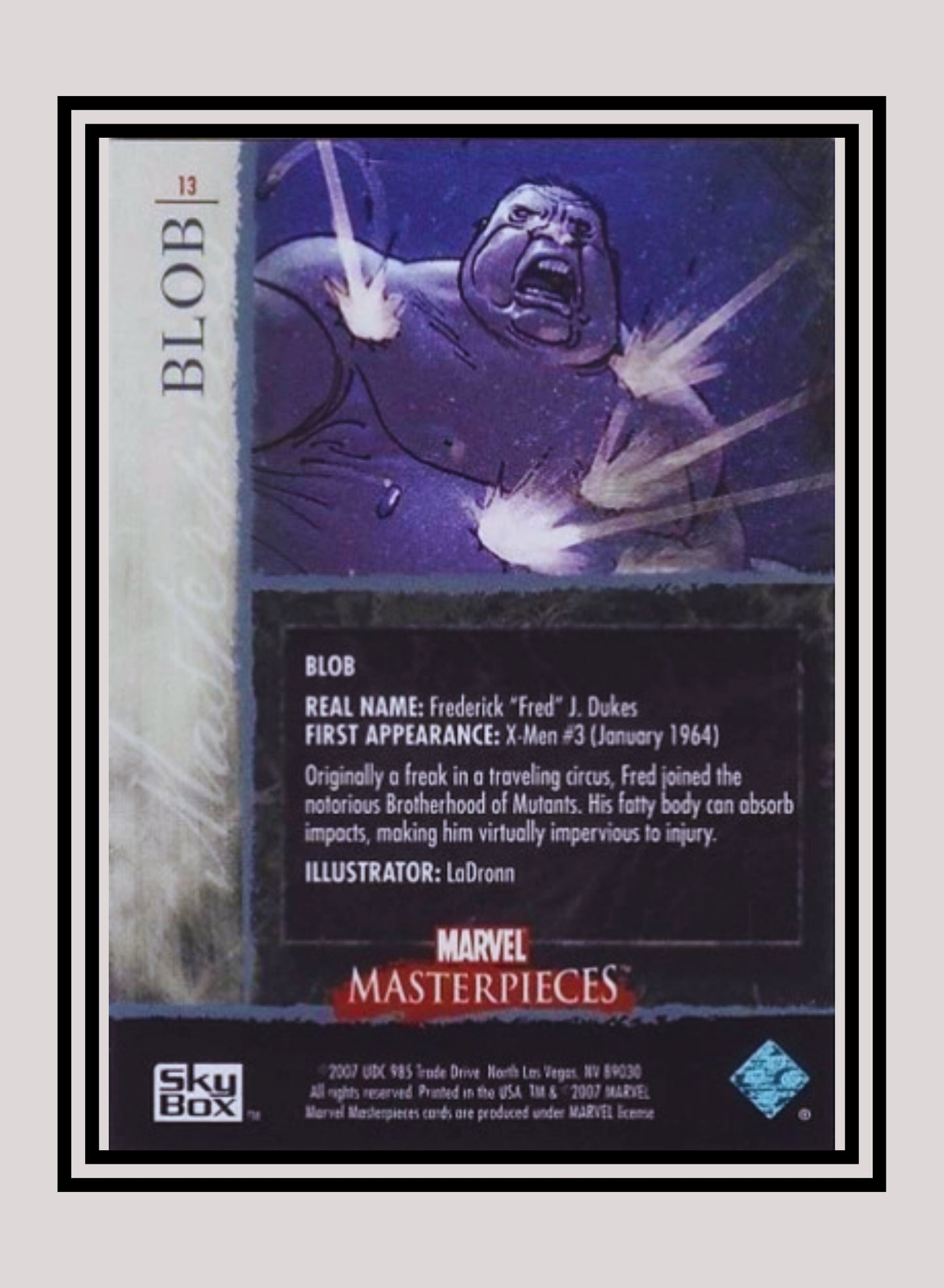 Marvel! 1x Blob - Base (#13 - 2007 Upper Deck Marvel Masterpieces)