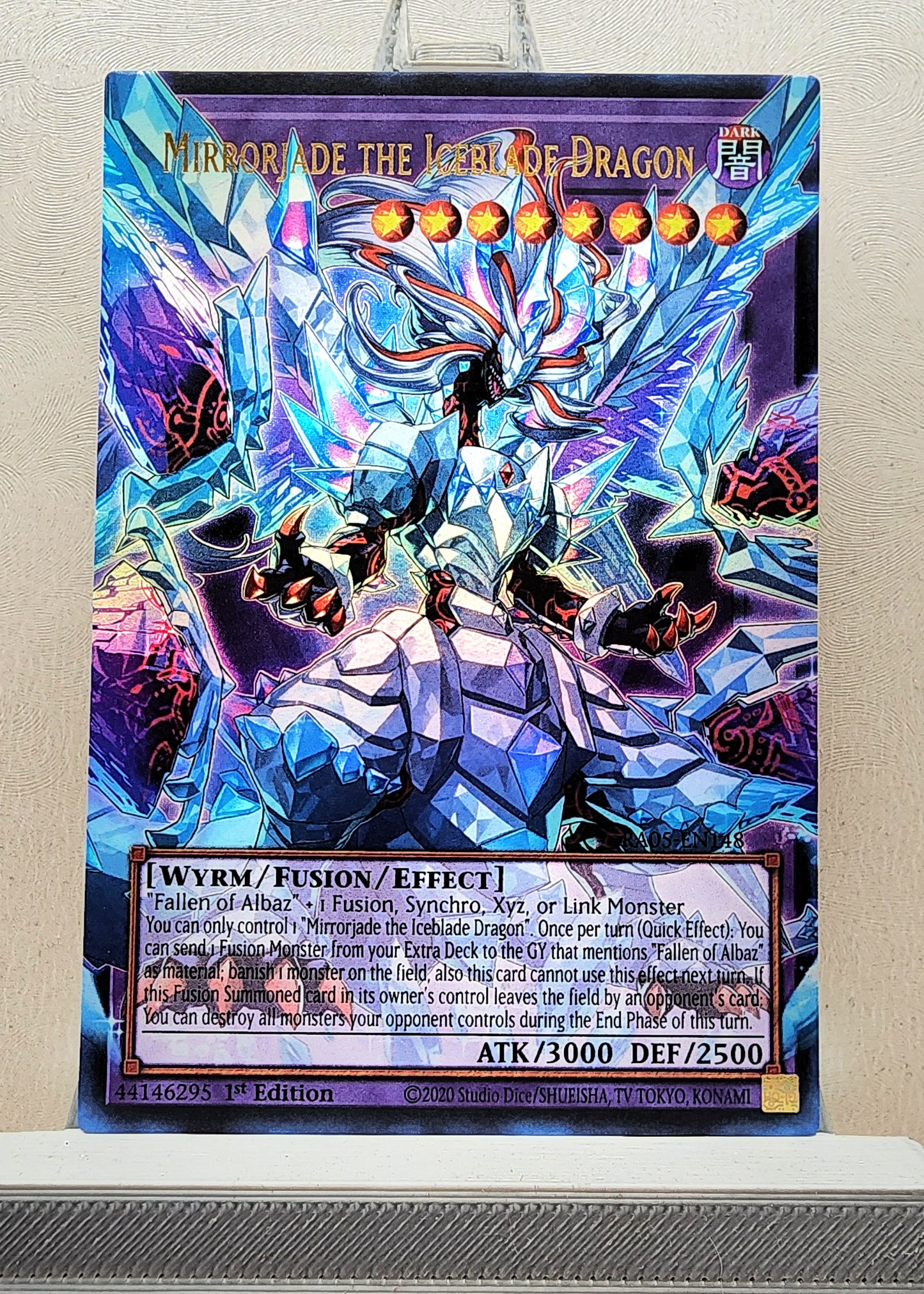 Yugioh! 1x Mirrorjade the Iceblade Dragon Extended Art (RA05 - Ultra Rare) 1st Edition