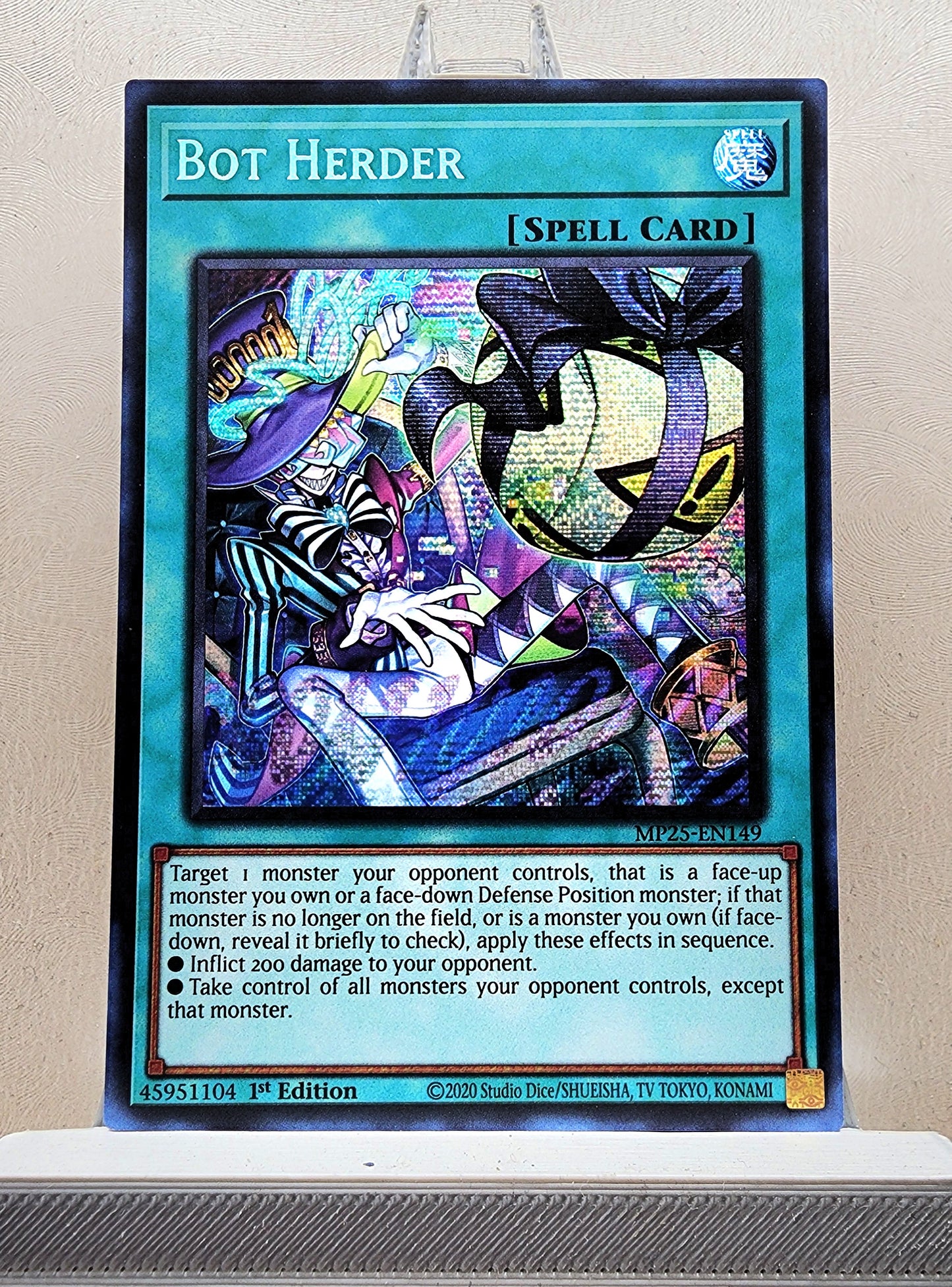 Yugioh! 1x Bot Herder (MP25 - Prismatic Secret Rare) 1st Edition