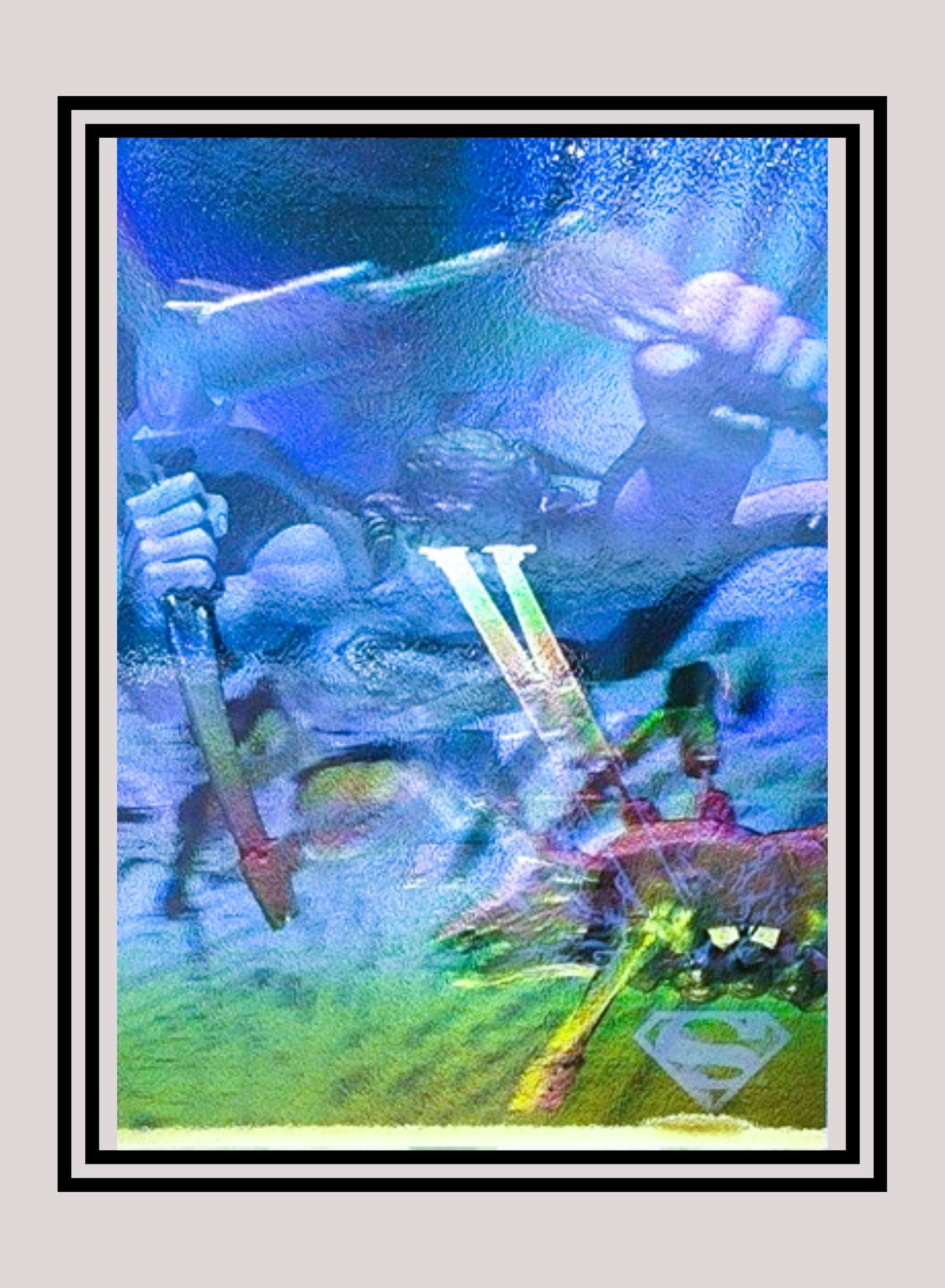 DC! 1x Fired Up! - Hologram (#14 - 1996 Fleer Superman Hologram Series)