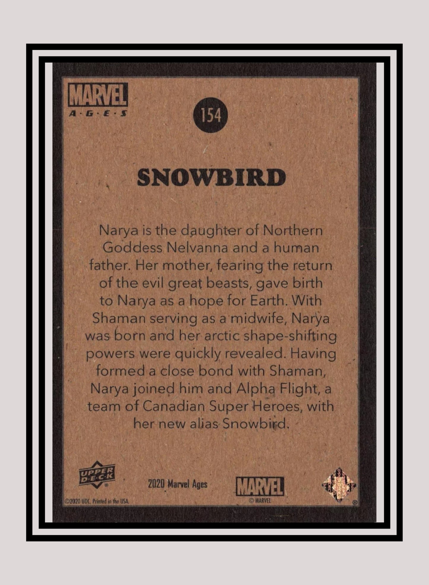 Marvel! 1x Snowbird - Base (#154 - 2020 Upper Deck Marvel Ages)