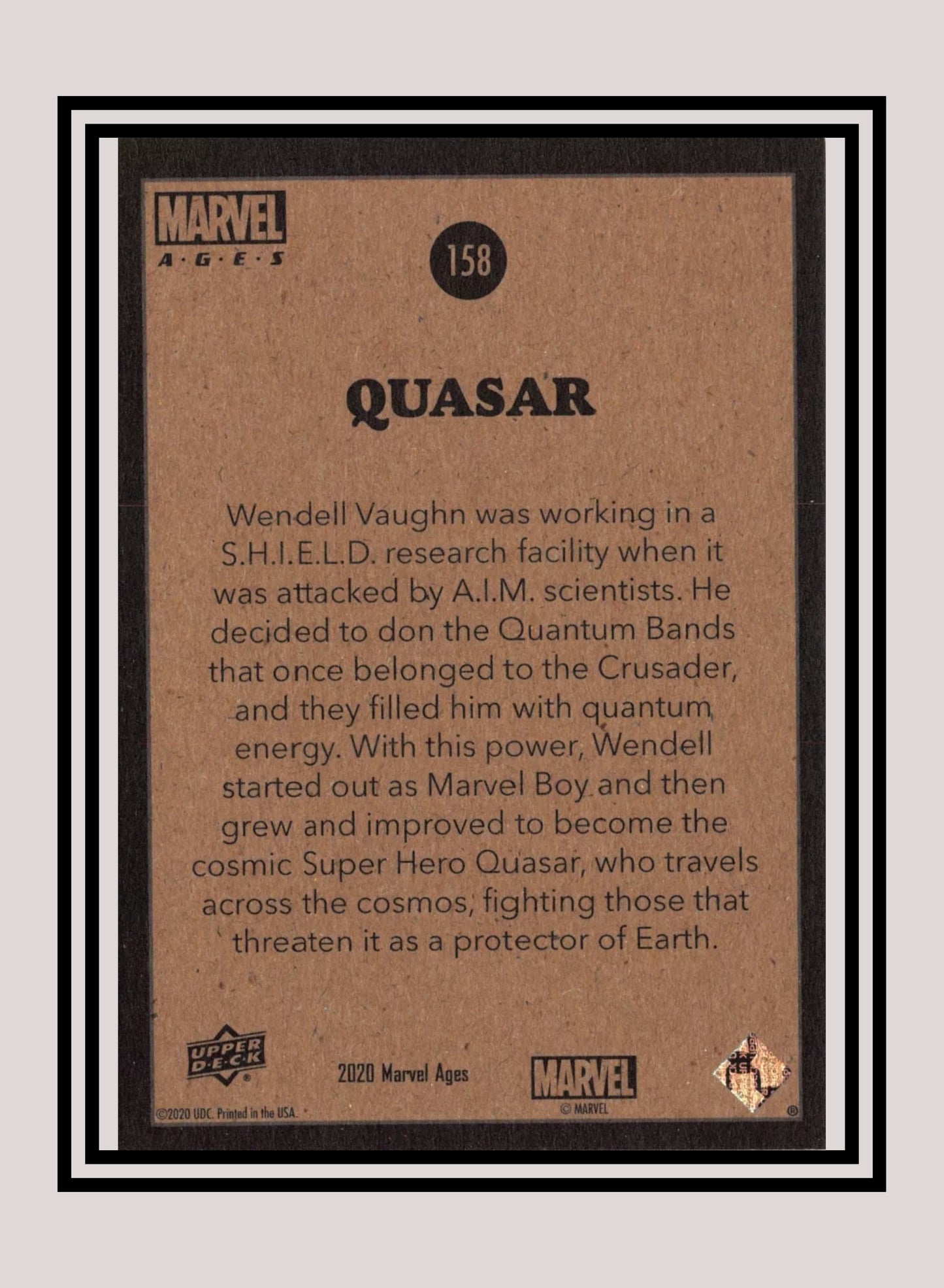 Marvel! 1x Quasar - Base (#158 - 2020 Upper Deck Marvel Ages)