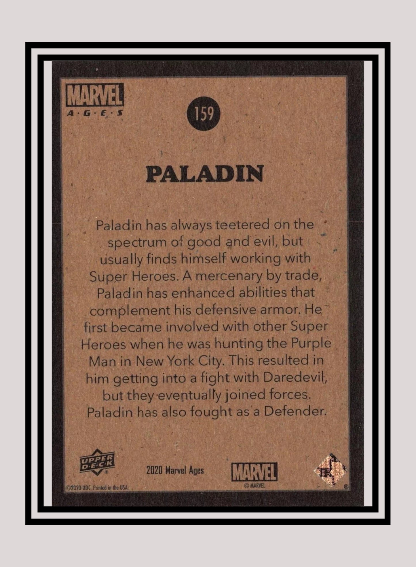 Marvel! 1x Paladin - Base (#159 - 2020 Upper Deck Marvel Ages)