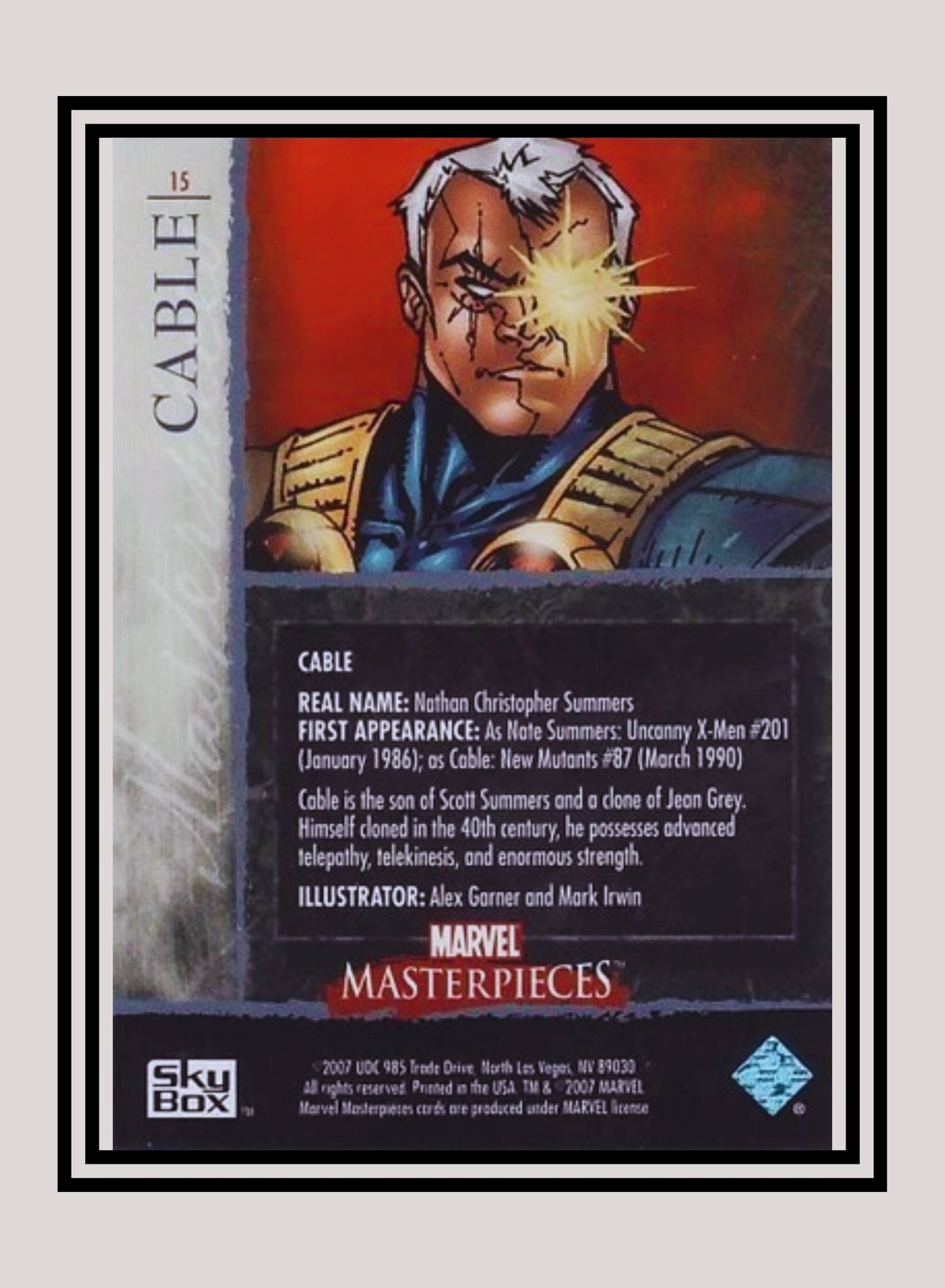 Marvel! 1x Cable - Base (#15 - 2007 Upper Deck Marvel Masterpieces)