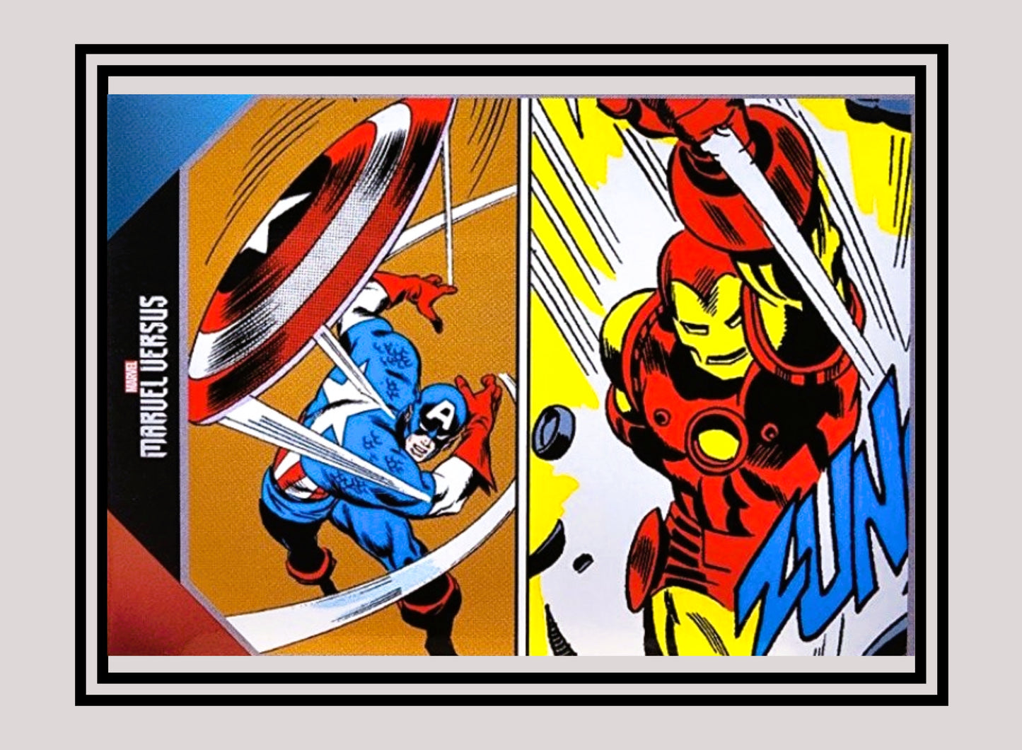 Marvel! 1x Captain America & Iron Man - Base (#166 - 2022 Panini Marvel Versus)