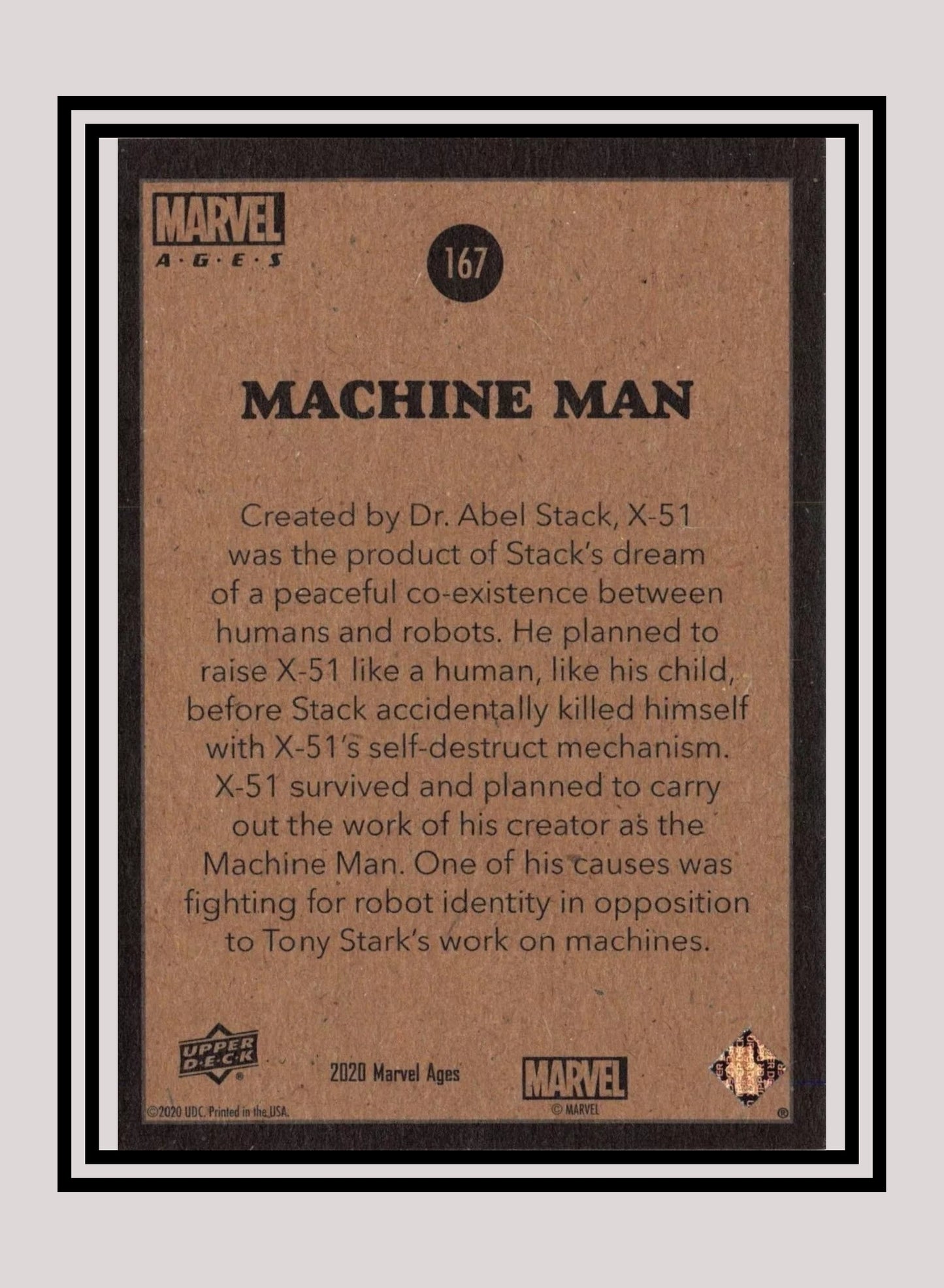 Marvel! 1x Machine Man - Base (#167 - 2020 Upper Deck Marvel Ages)