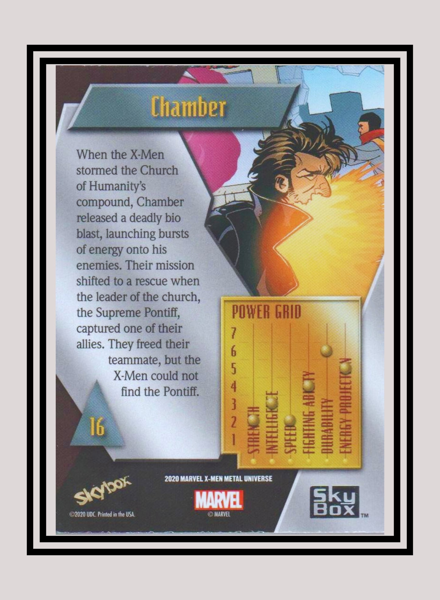 Marvel! 1x Chamber - Base Low Series (#016 - 2021 Upper Deck X-Men Metal Universe)