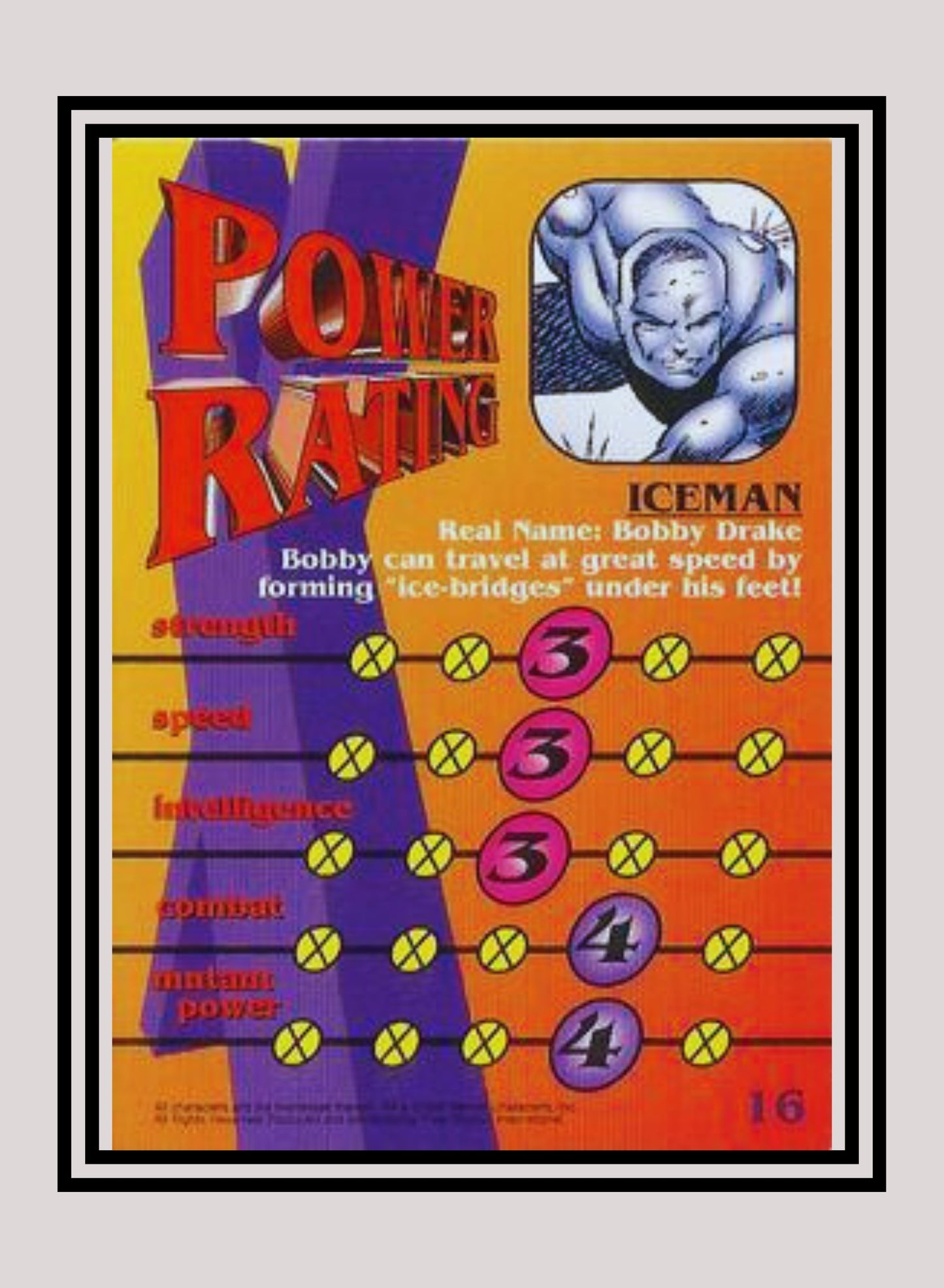 Marvel! 1x Iceman - Base (#16 - 1997 Fleer X-Men International)