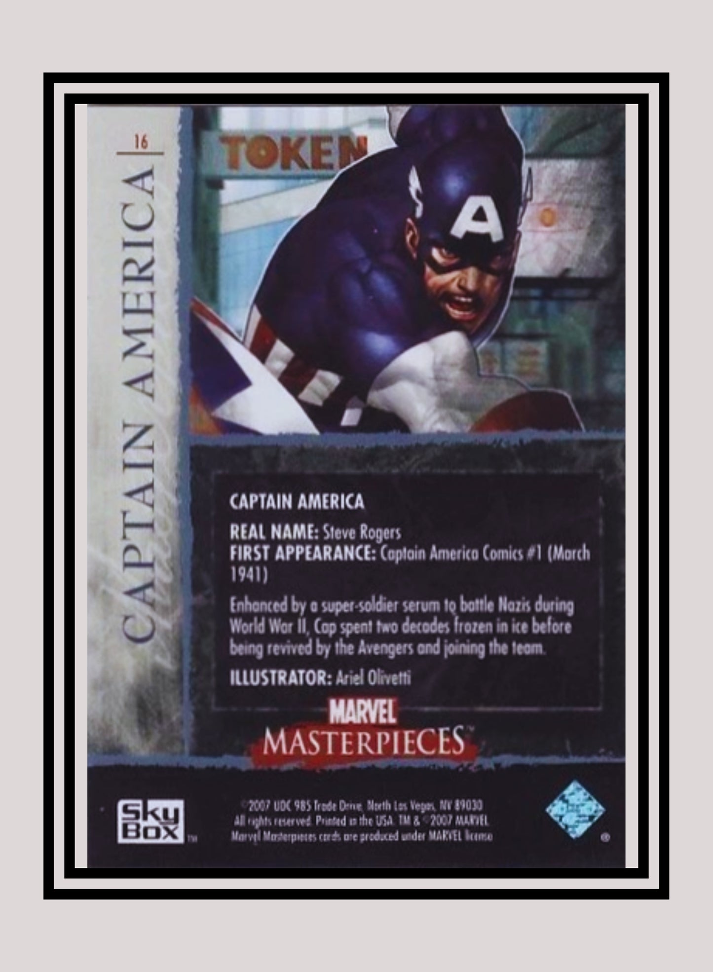 Marvel! 1x Captain America - Base (#16 - 2007 Upper Deck Marvel Masterpieces)