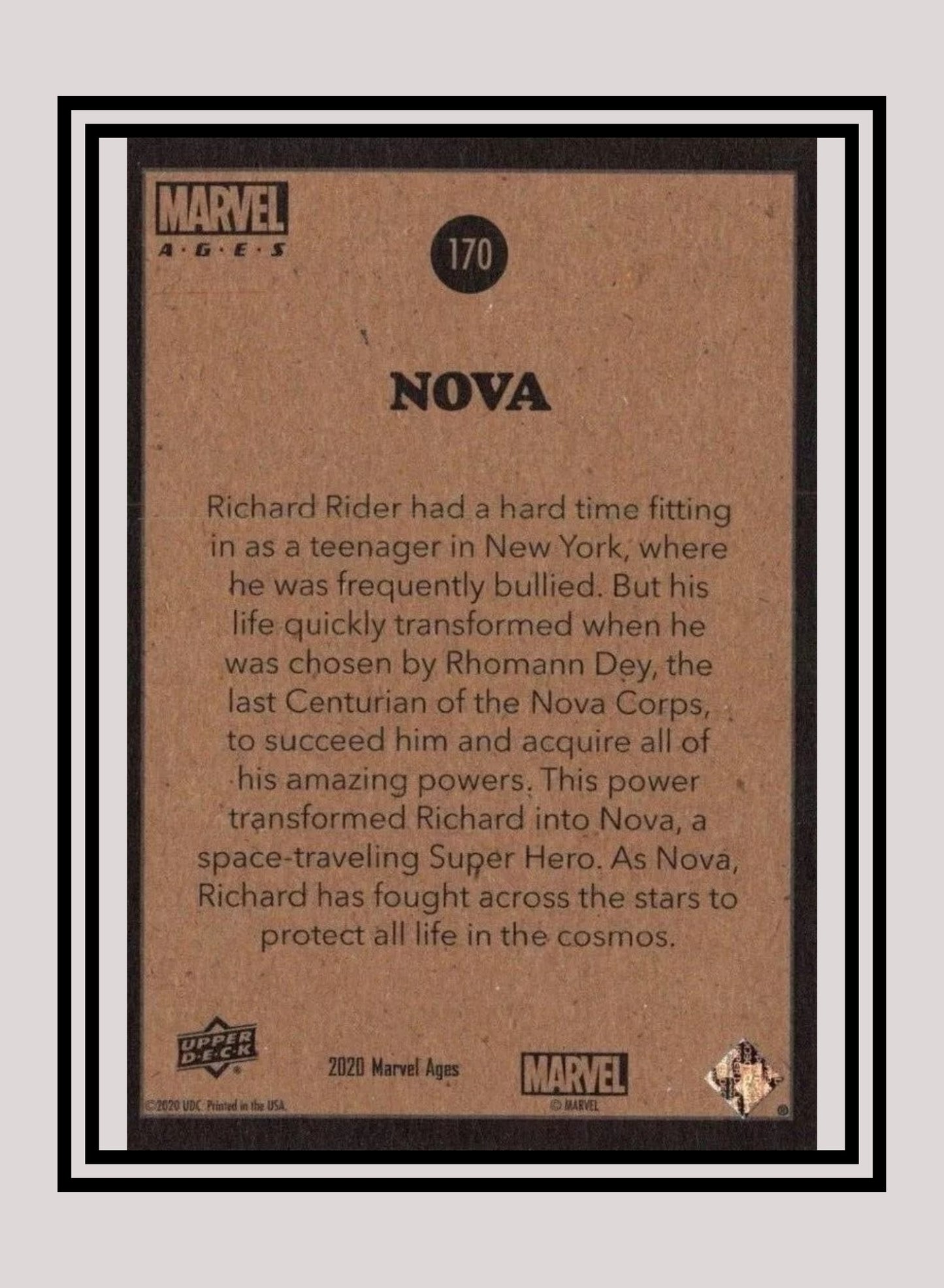 Marvel! 1x Nova - Base (#170 - 2020 Upper Deck Marvel Ages)