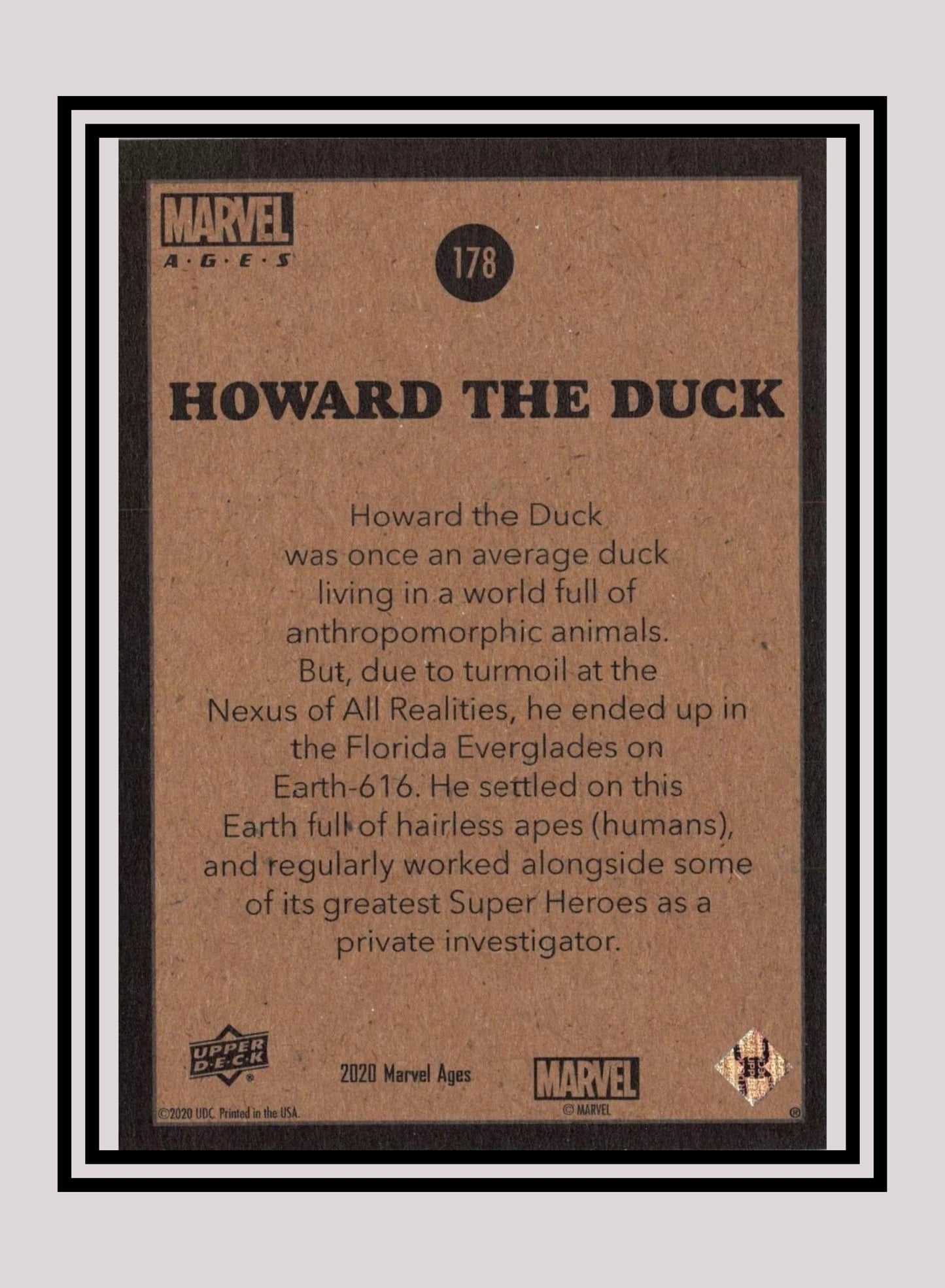 Marvel! 1x Howard The Duck - Base (#178 - 2020 Upper Deck Marvel Ages)