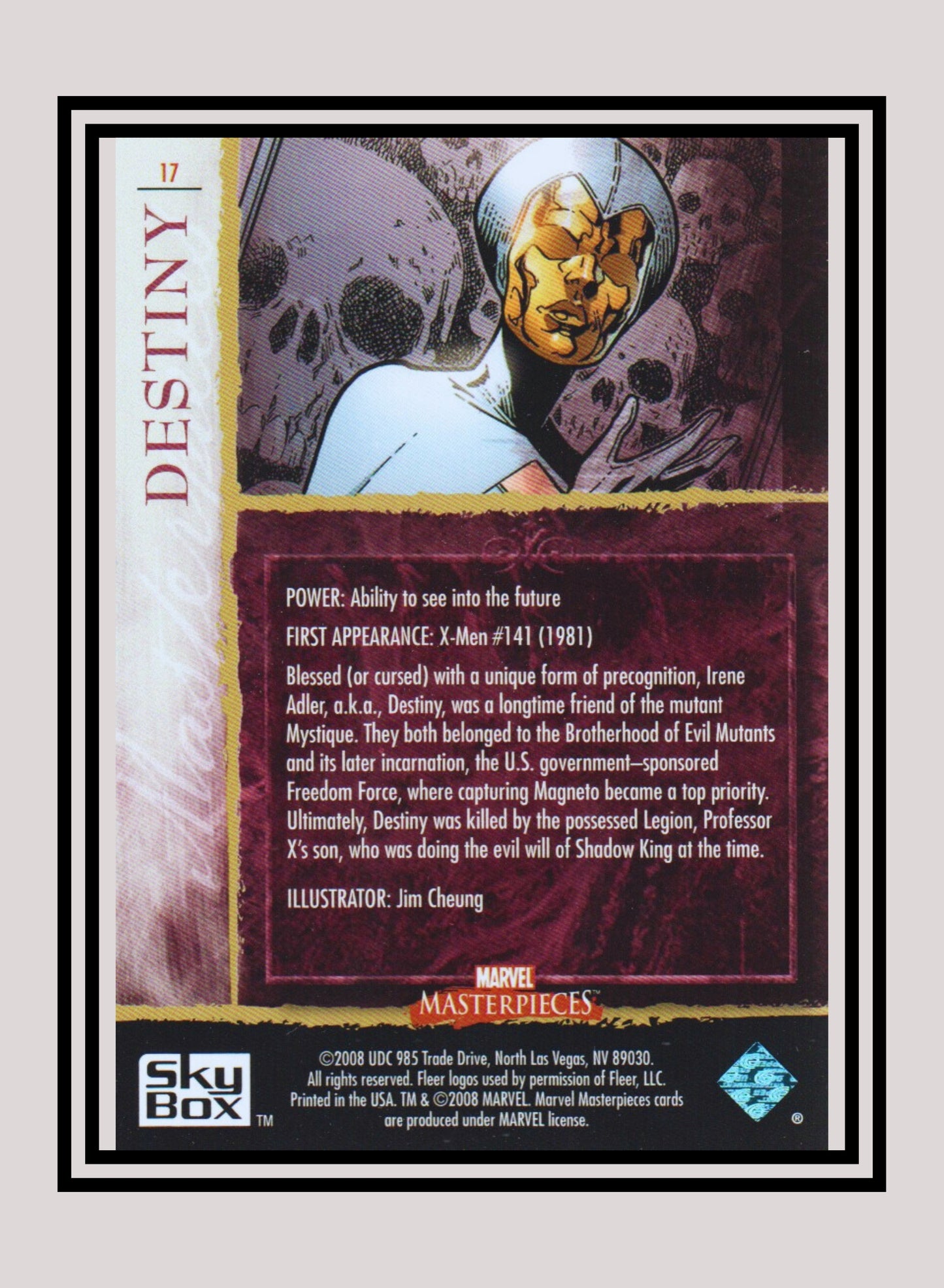 Marvel! 1x Destiny - Base (#17 - 2008 Upper Deck Marvel Masterpieces Series 2)