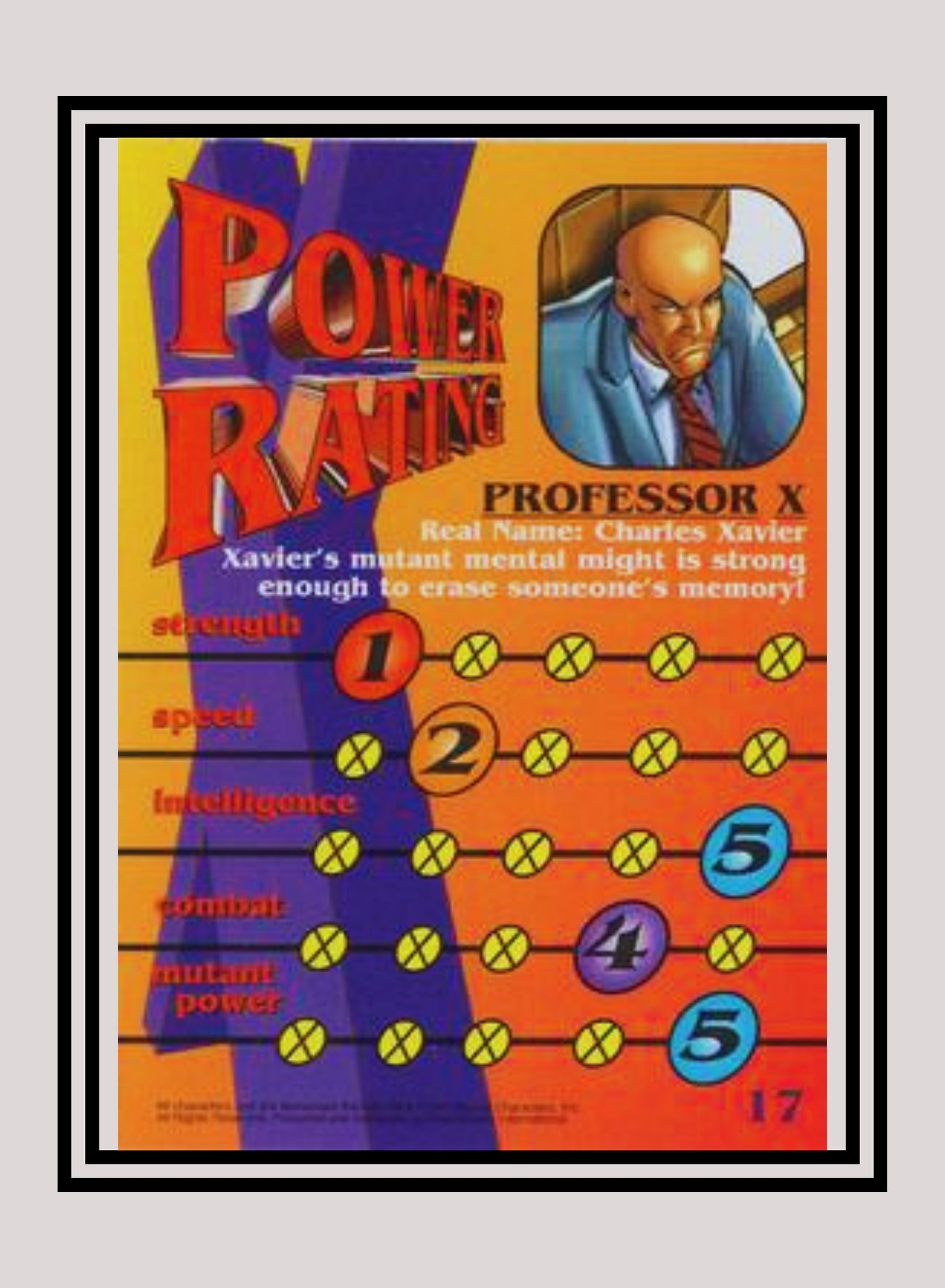 Marvel! 1x Professor X - Base (#17 - 1997 Fleer X-Men International)