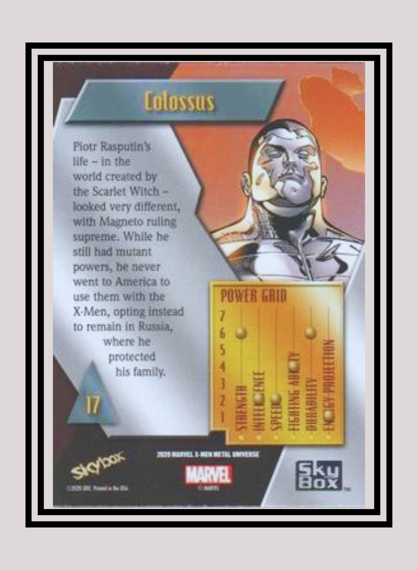 Marvel! 1x Colossus - Base Low Series (#017 - 2021 Upper Deck X-Men Metal Universe)