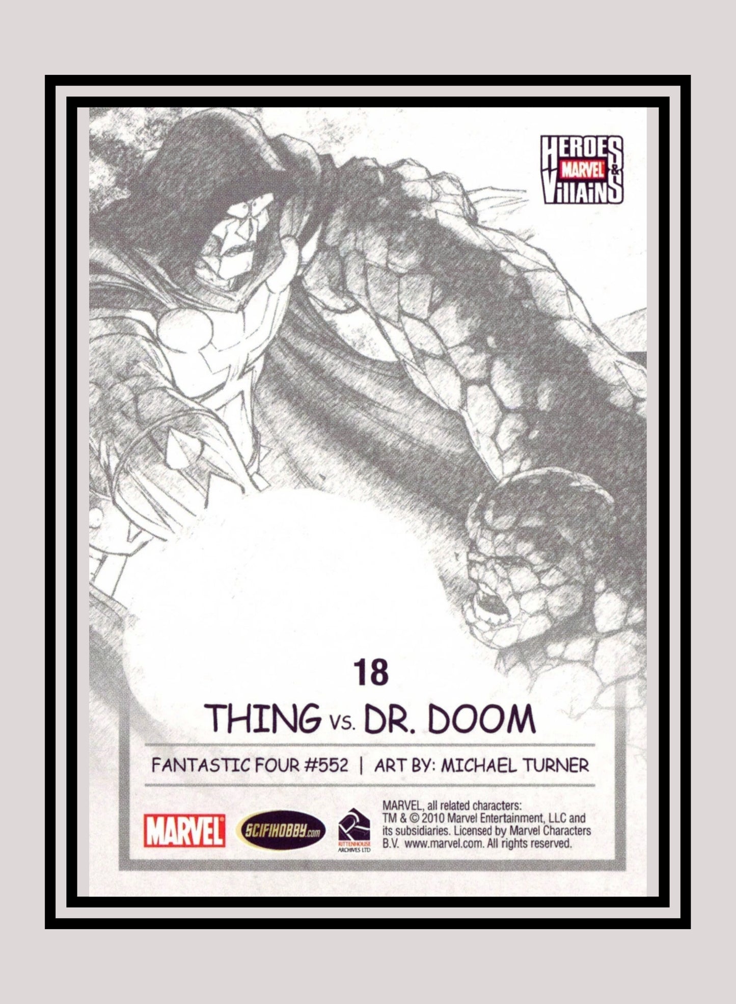 Marvel! 1x Thing vs. Dr. Doom - Base (#18 - 2010 Rittenhouse Marvel Heroes & Villains)