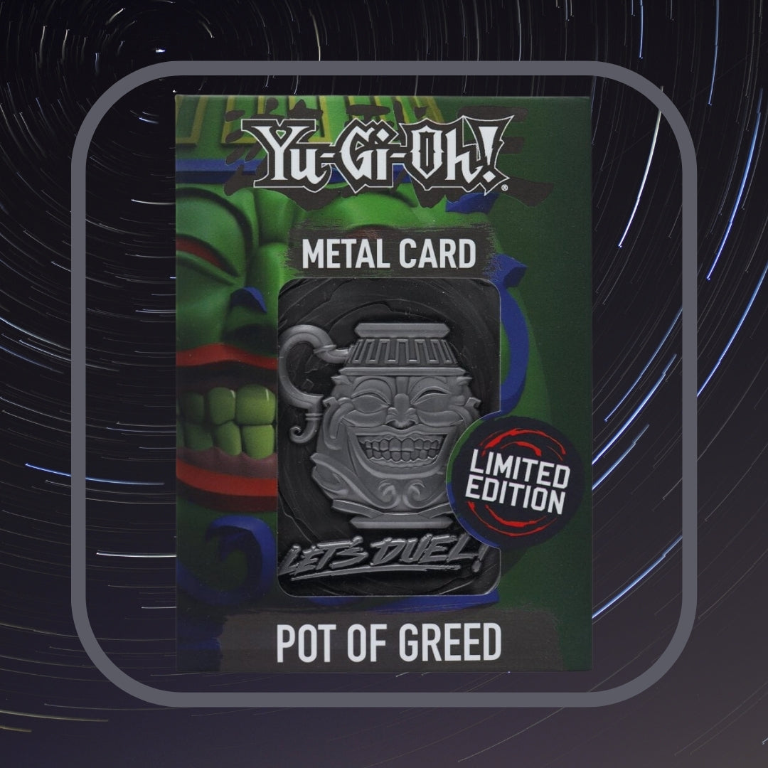 Yugioh! 1x Pot of Greed Metal Card - Limited Edition (SEALED)