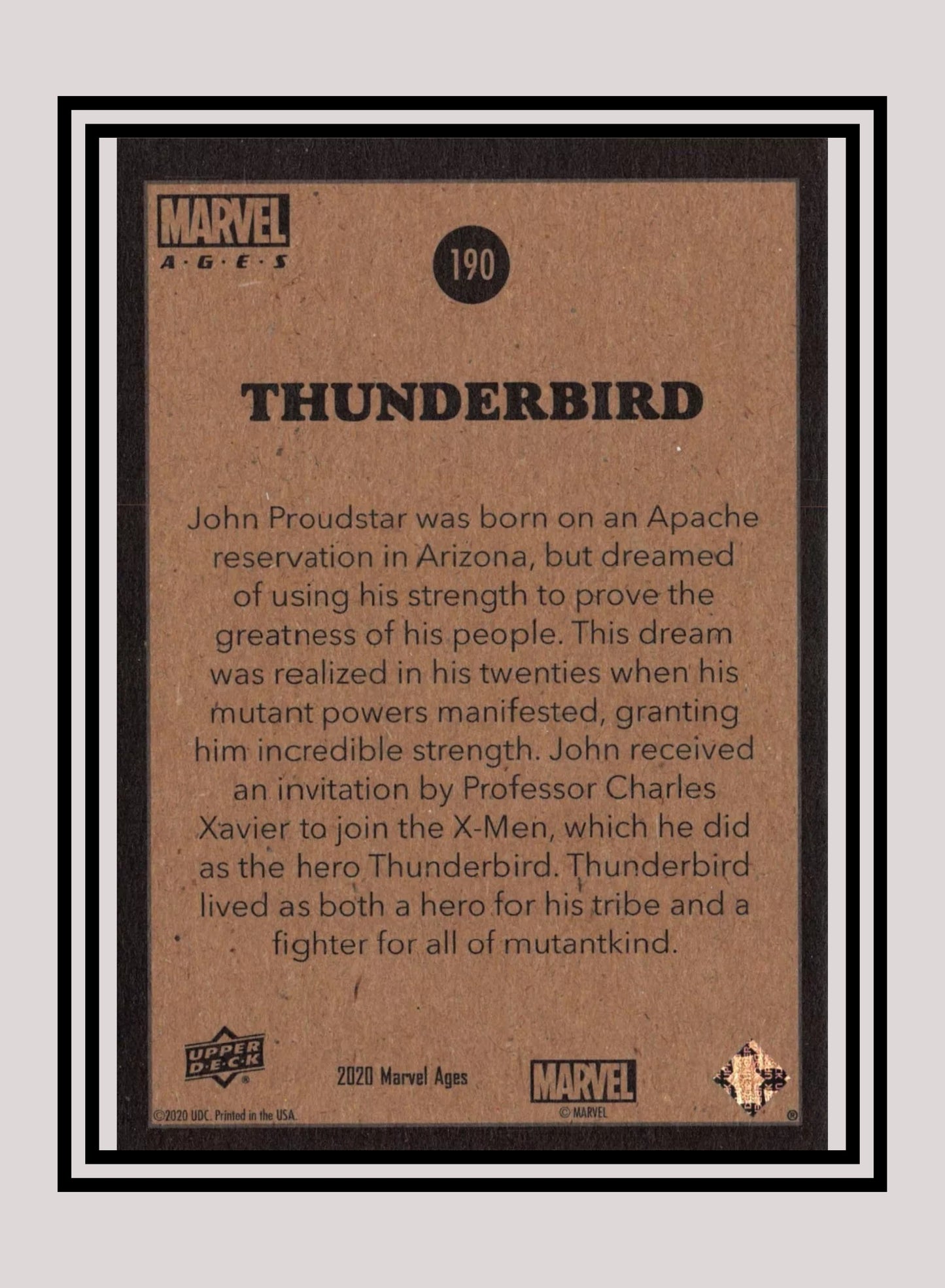 Marvel! 1x Thunderbird - Base (#190 - 2020 Upper Deck Marvel Ages)