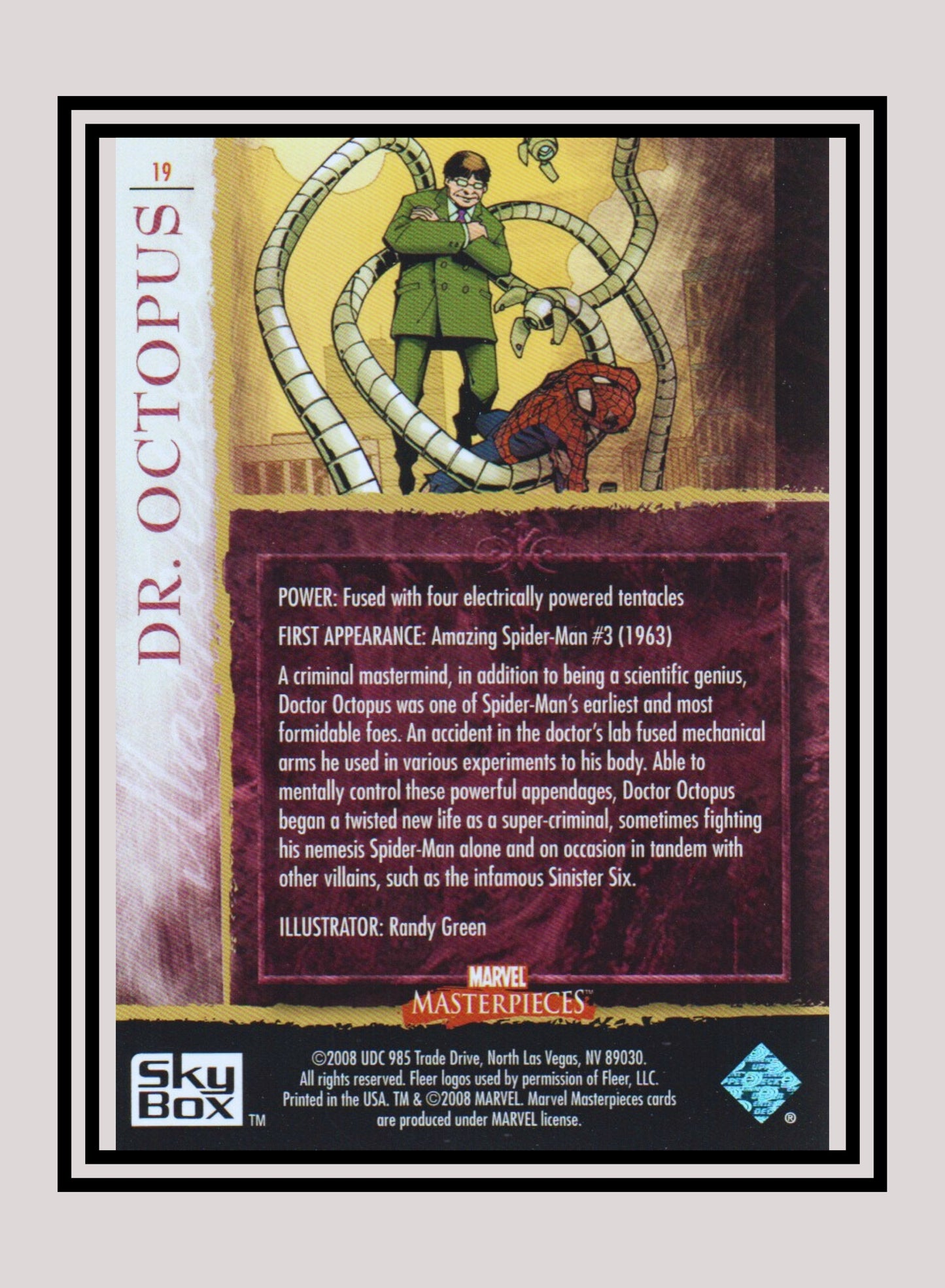 Marvel! 1x Dr. Octopus - Base (#19 - 2008 Upper Deck Marvel Masterpieces Series 2)