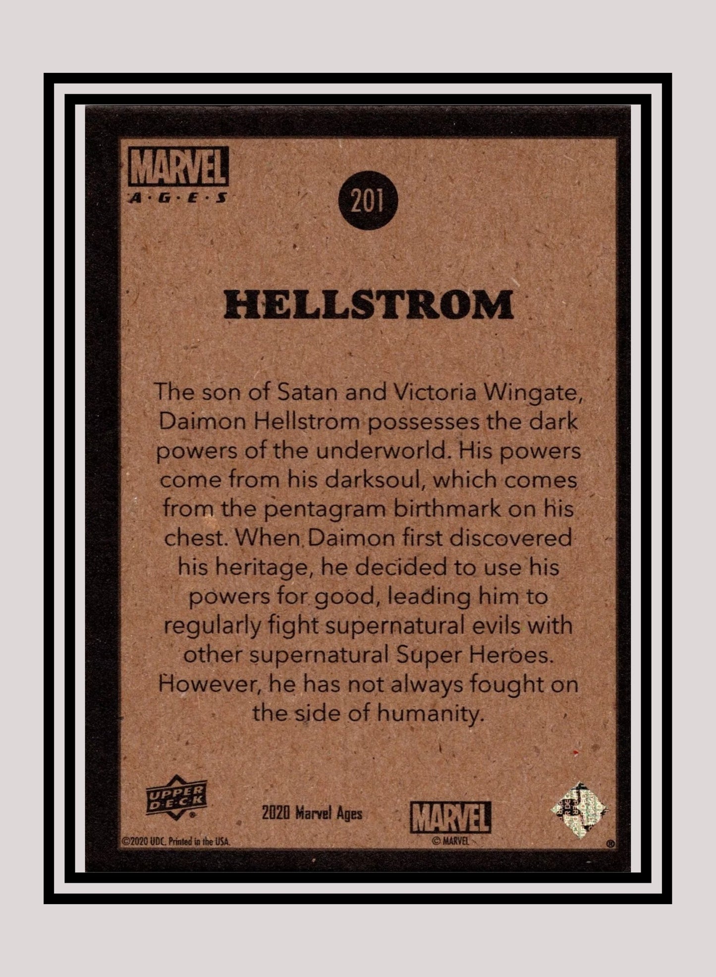 Marvel! 1x Hellstrom - Base (#201 - 2020 Upper Deck Marvel Ages)