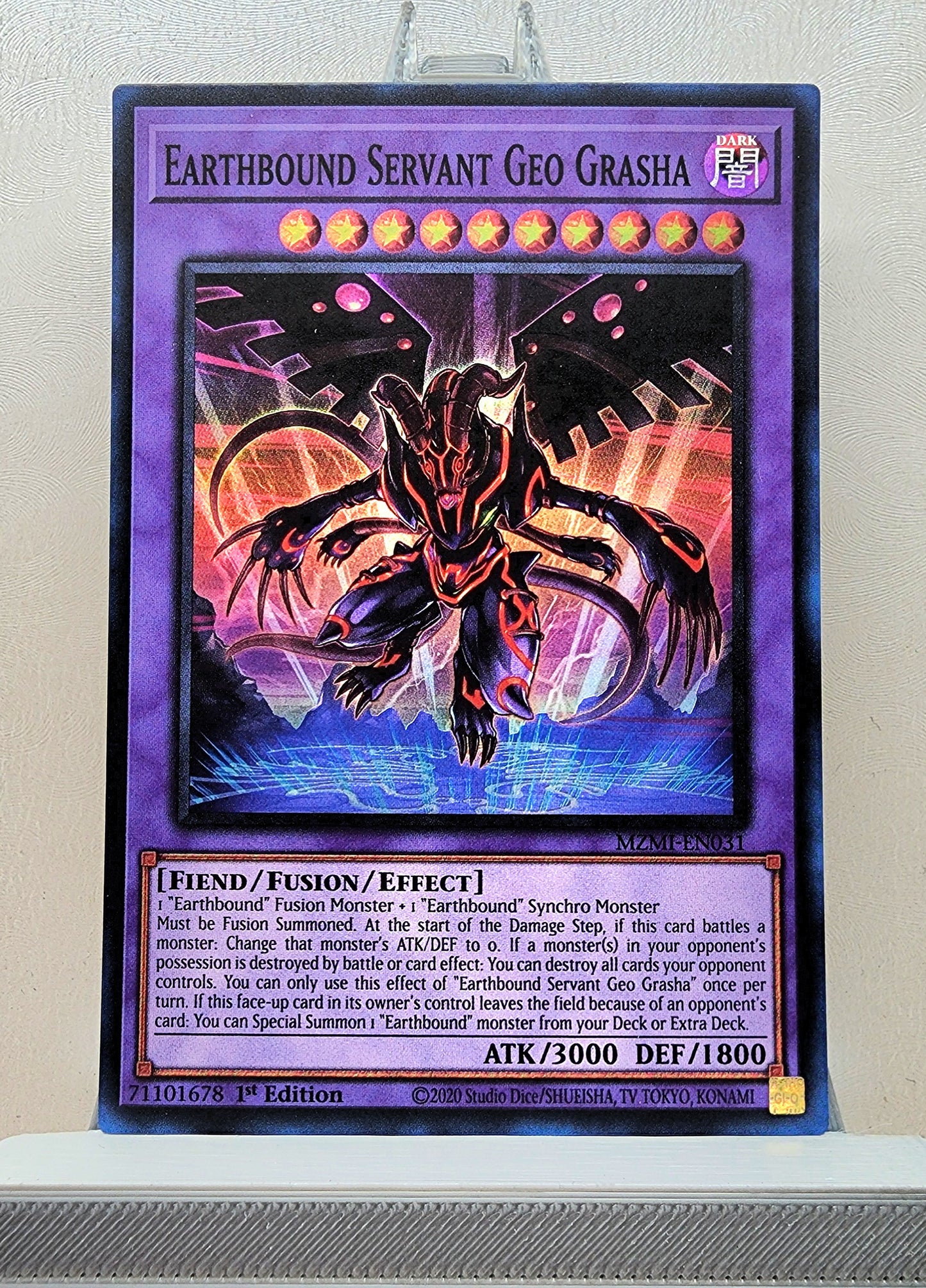 Yugioh! 1x Earthbound Servant Geo Grasha (MZMI - Super Rare) 1st Edition