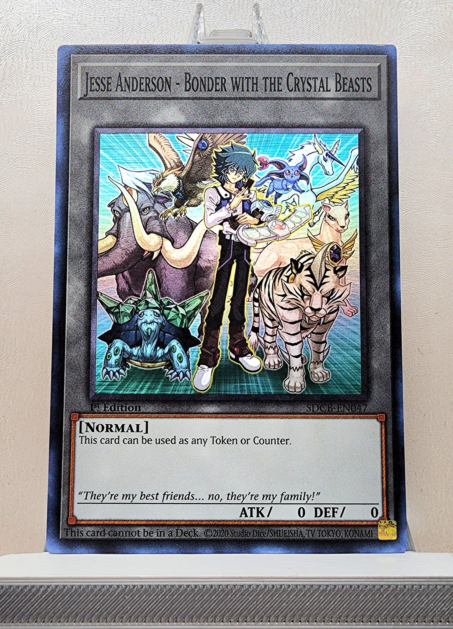 Yugioh! 1x Jesse Anderson - Bonder with the Crystal Beasts Token (SDCB - Super Rare) 1st Edition