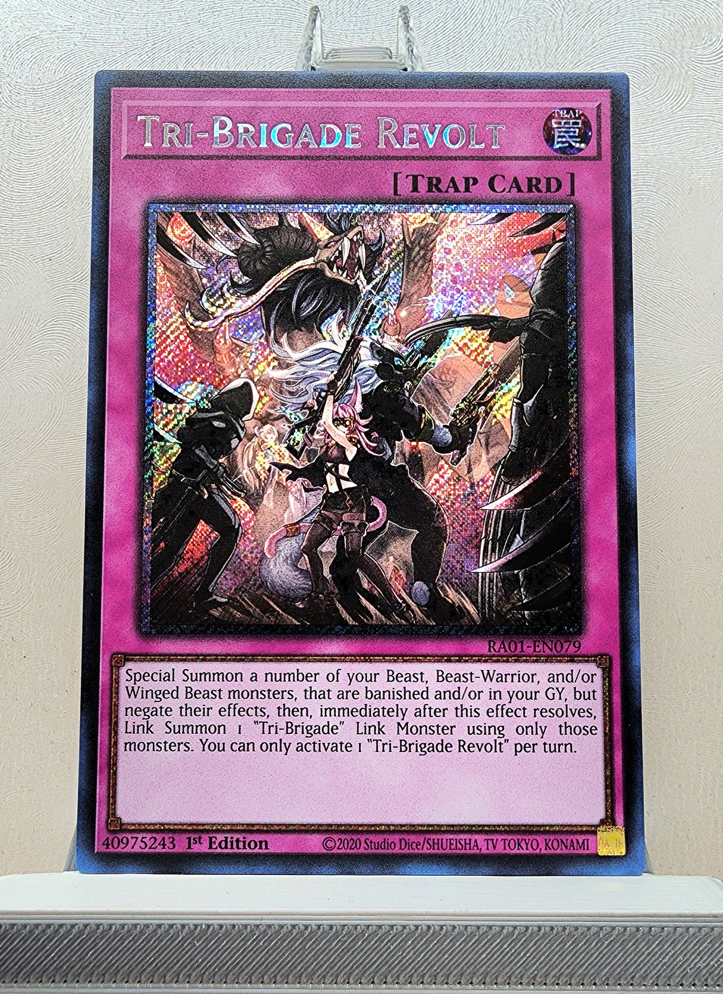 Yugioh! 1x Tri-Brigade Revolt (RA01 - Platinum Secret Rare) 1st Edition